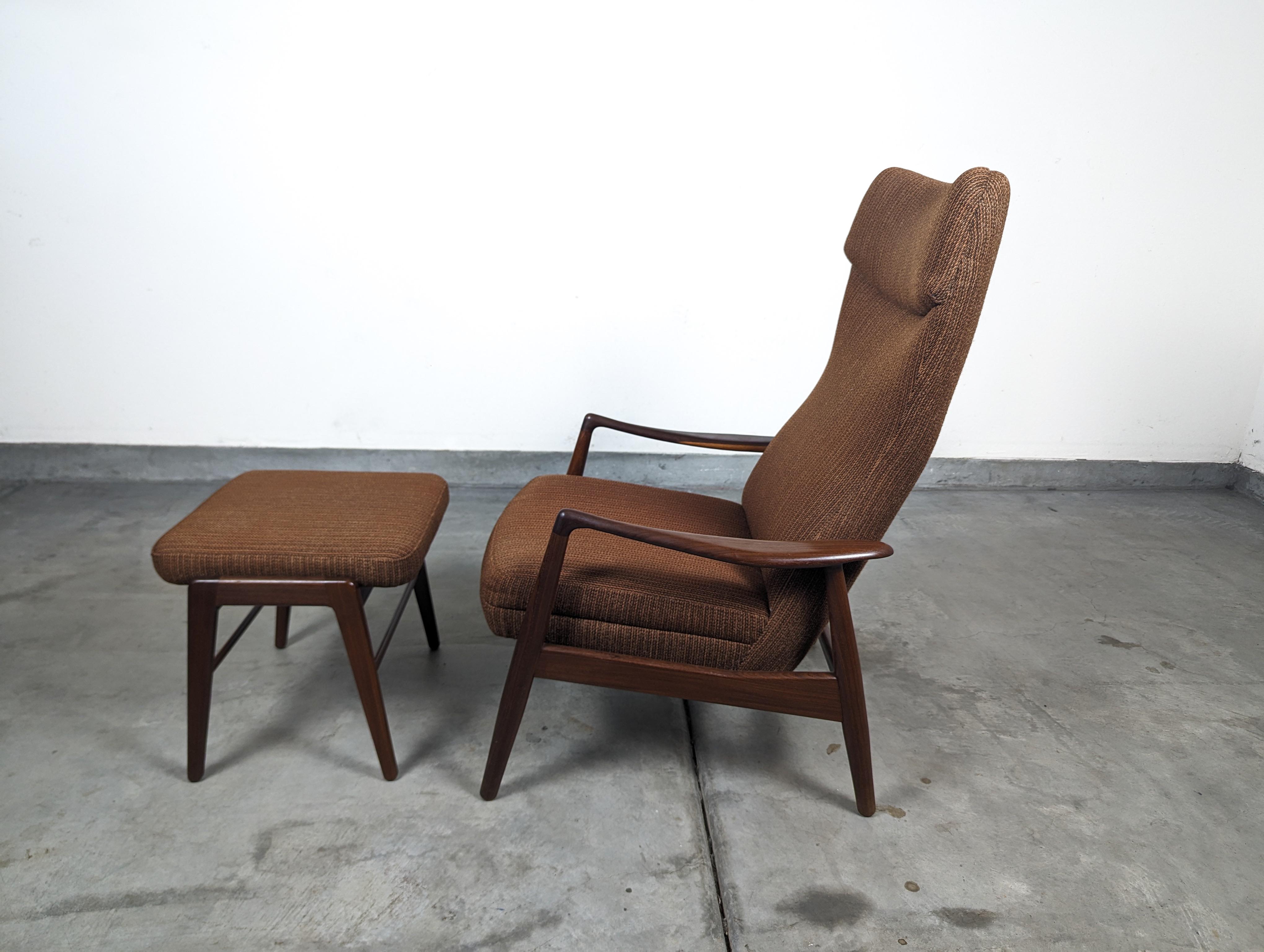 Fabric Mid Century Teak MS-20 Lounge Chair by Madsen & Schubell for Bovenkamp, c1960s