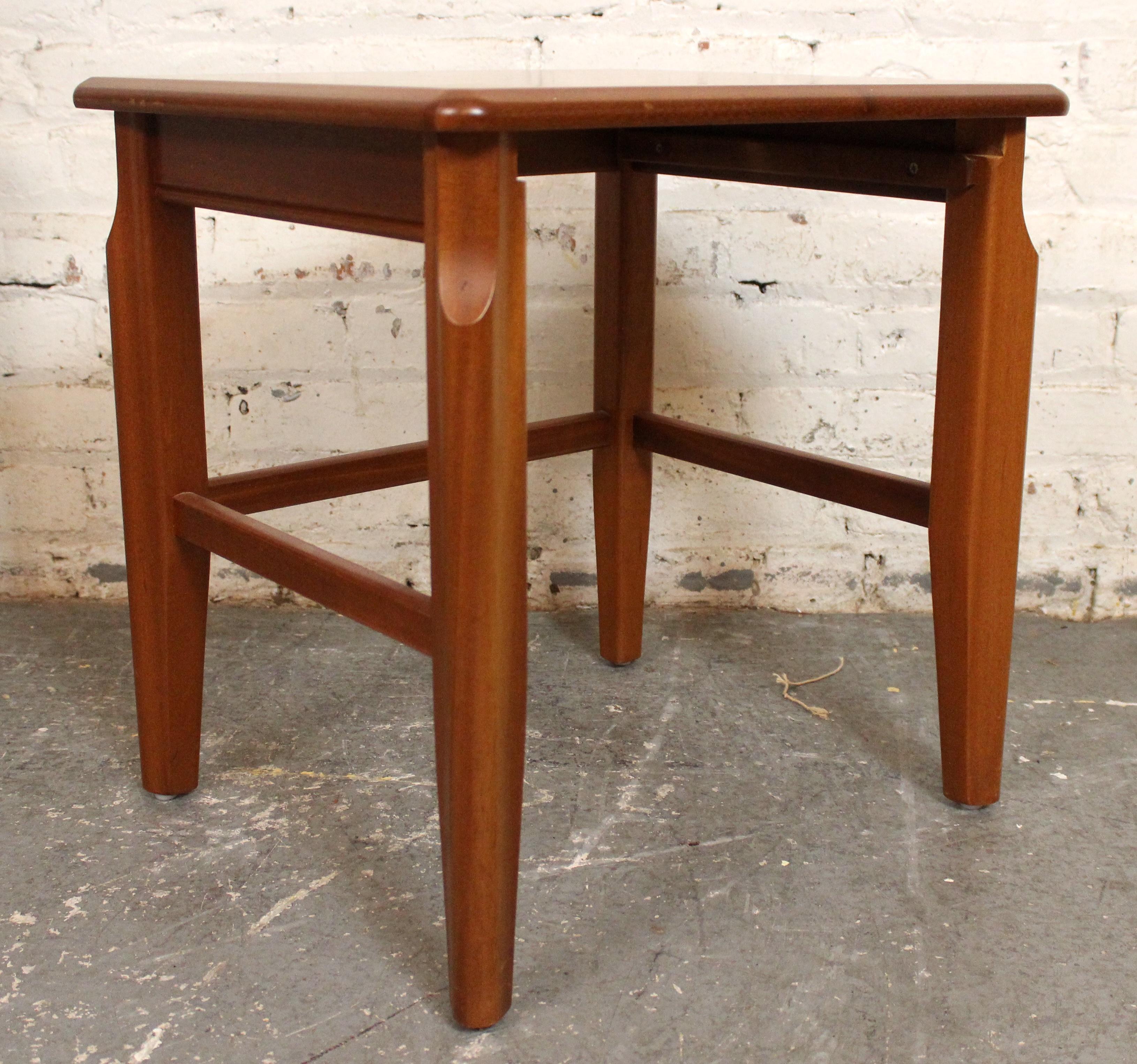 Mid-Century Modern Teak Nesting Tables by Legate For Sale 4
