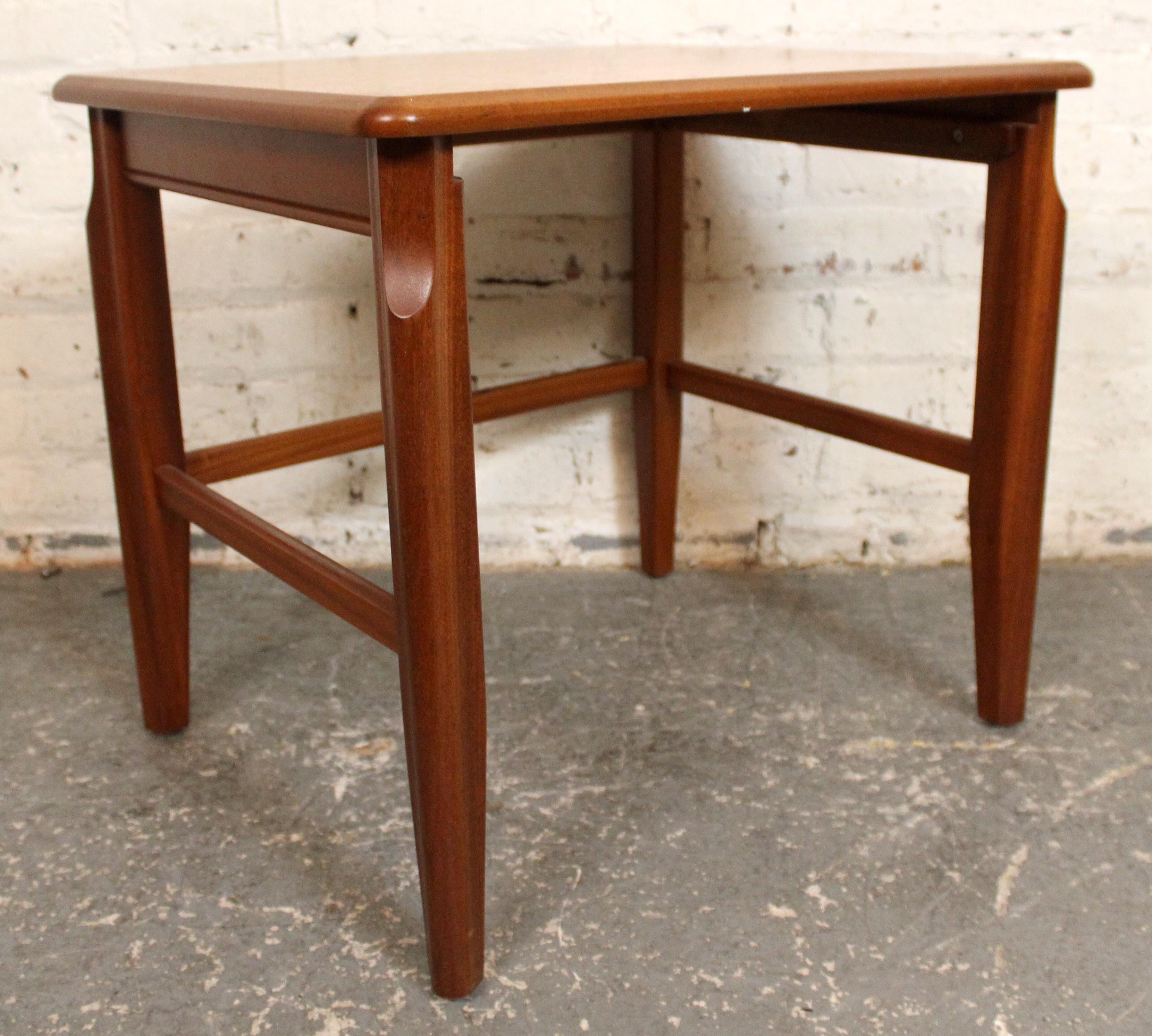 Mid-Century Modern Teak Nesting Tables by Legate For Sale 5