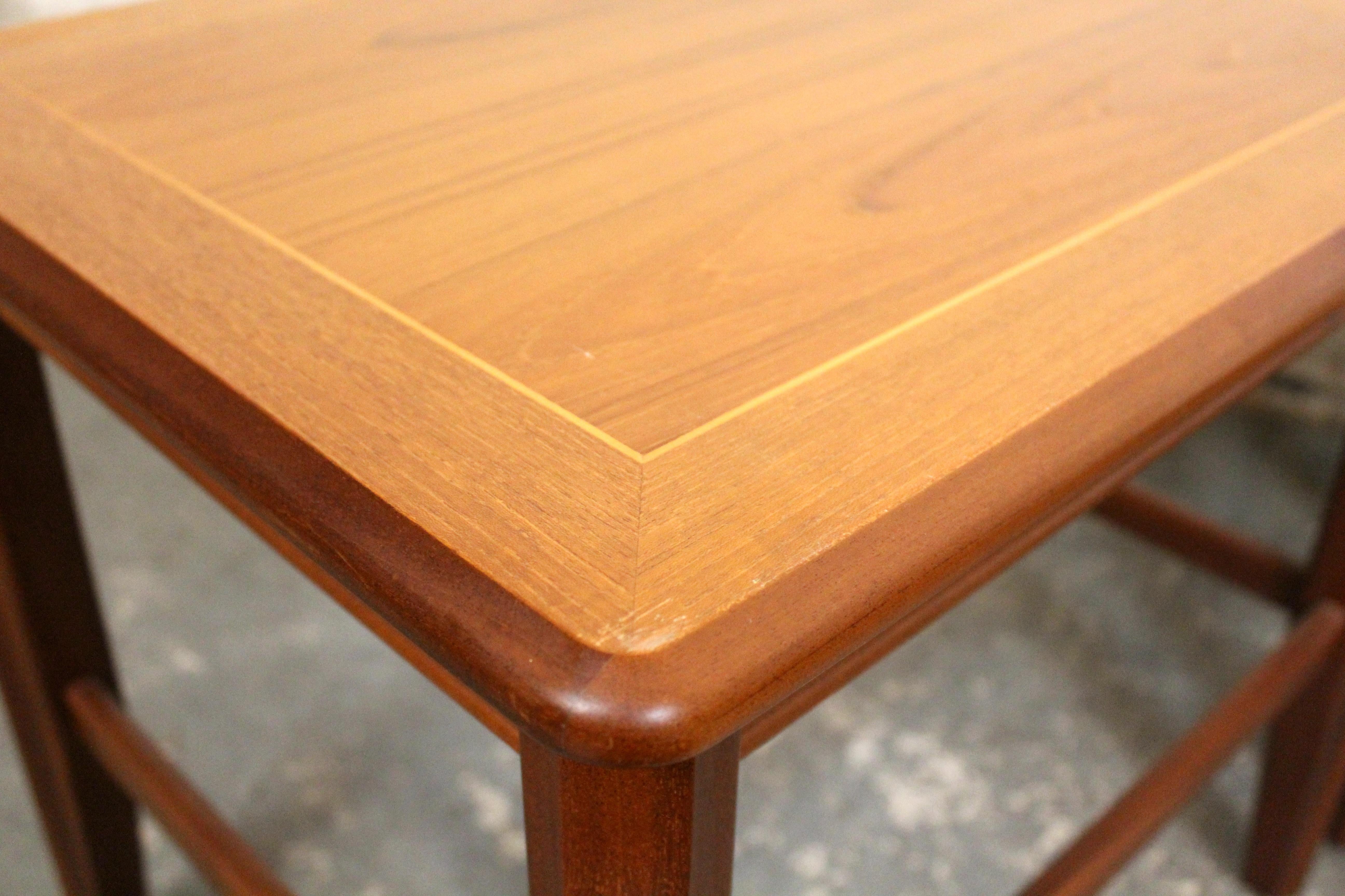 Mid-Century Modern Teak Nesting Tables by Legate For Sale 9