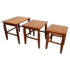 Mid-Century Modern Teak Nesting Tables by Legate