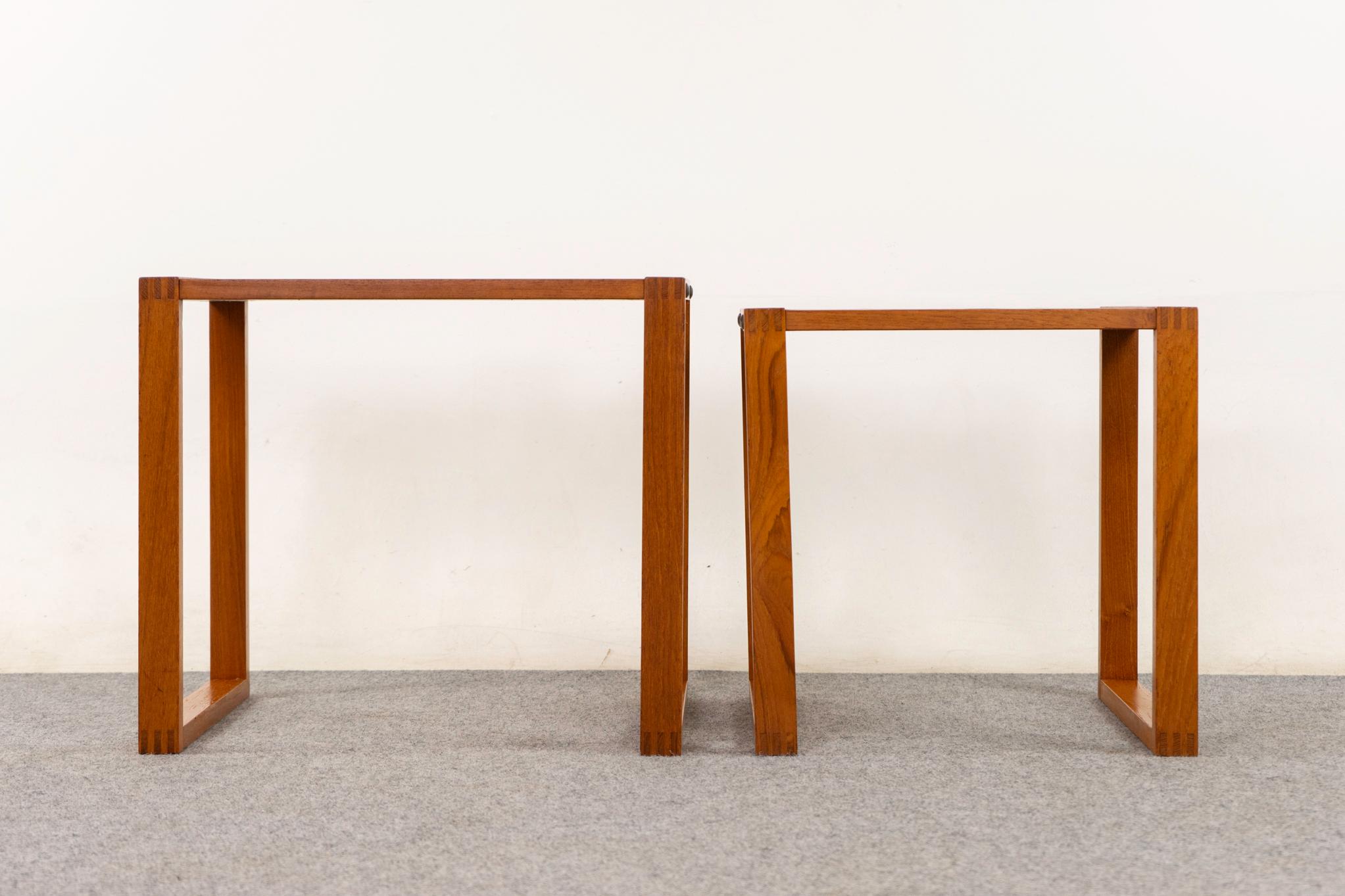 Mid-Century Modern Teak Nesting Tables 3