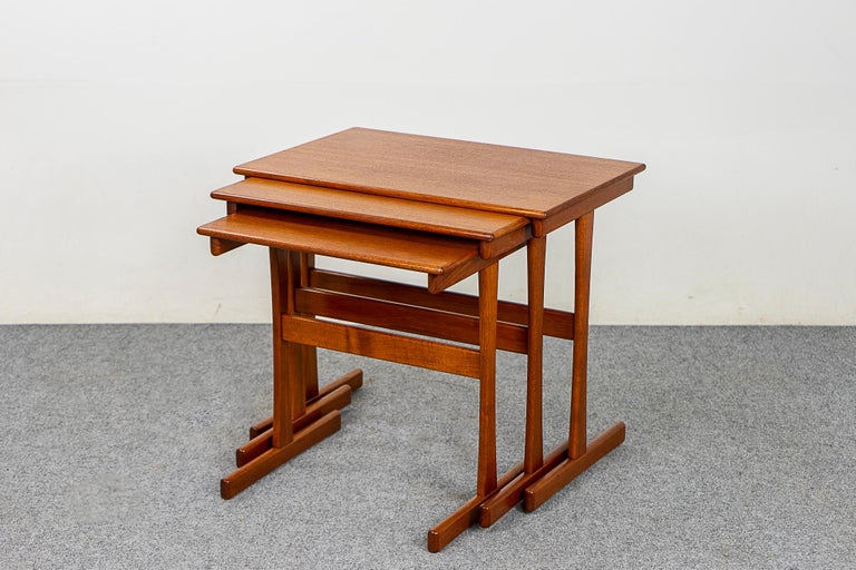 MidCentury Modern Teak Nesting Tables For Sale at 1stDibs