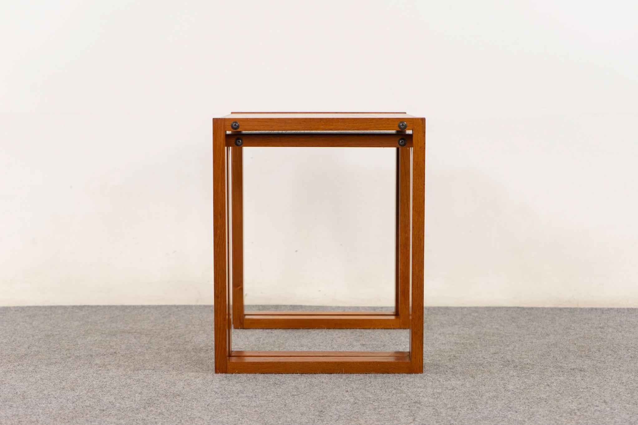 Mid-Century Modern Teak Nesting Tables 1