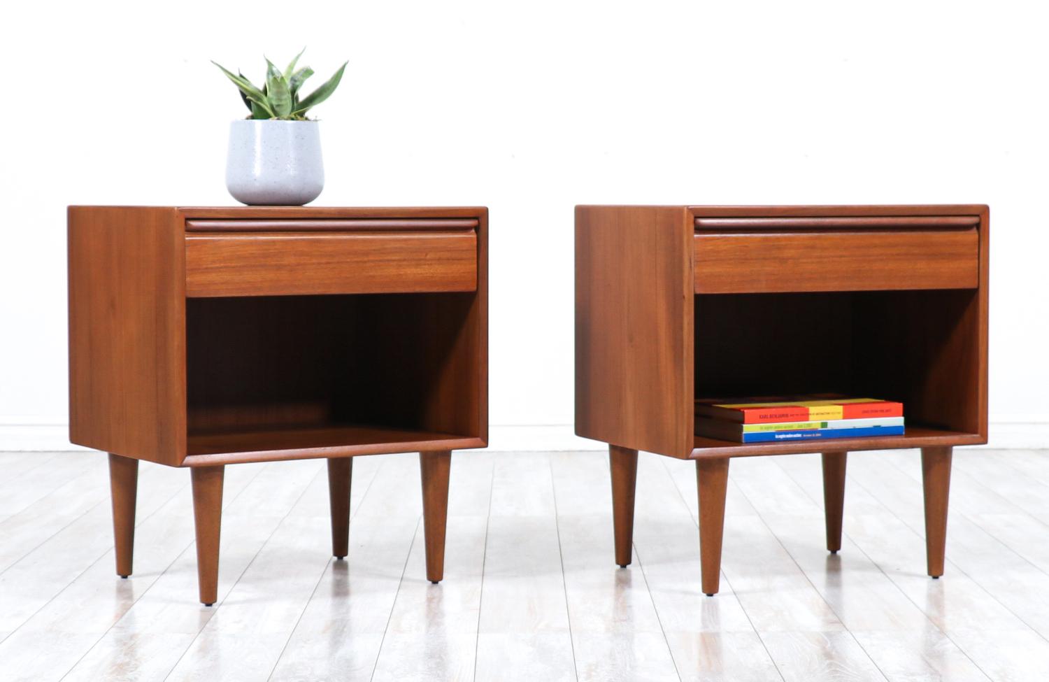 Mid-Century Modern teak night stands by Westnofa.