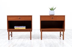 Mid-Century Modern Teak Night Stands by Yngve Ekstrom for DUX