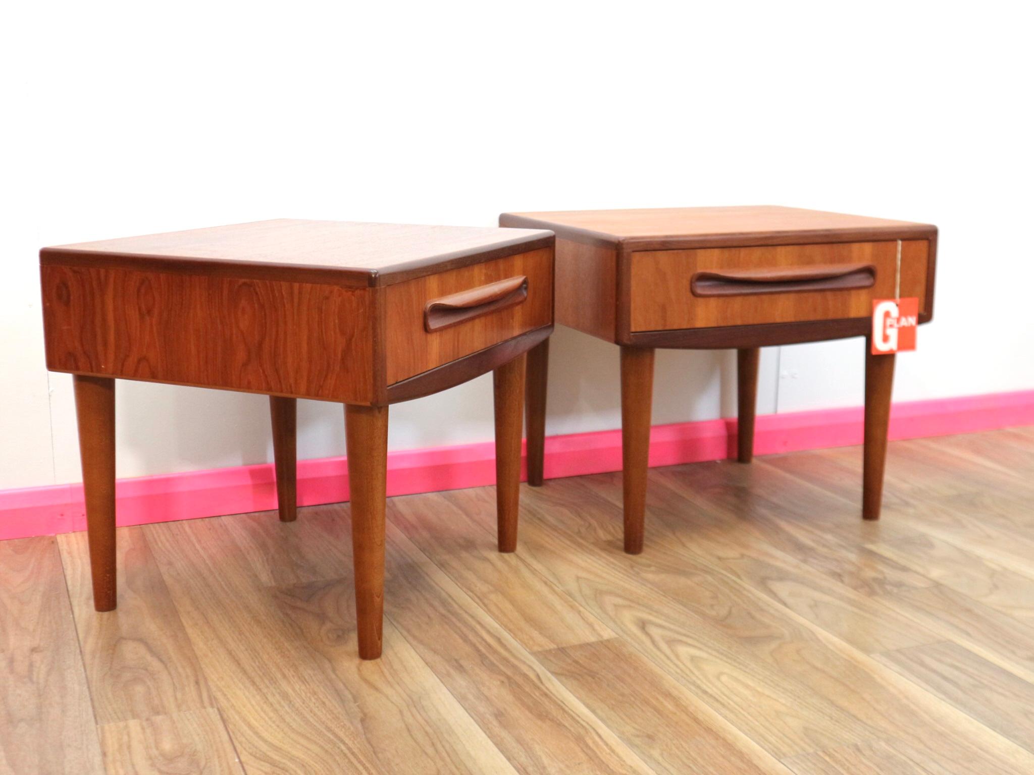 Mid Century Modern Teak Nightstands by VB Wilkins for G Plan Sidetables 5