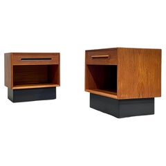 Mid-Century Modern Teak Nightstands by Westnofa, Made in Norway, a Pair