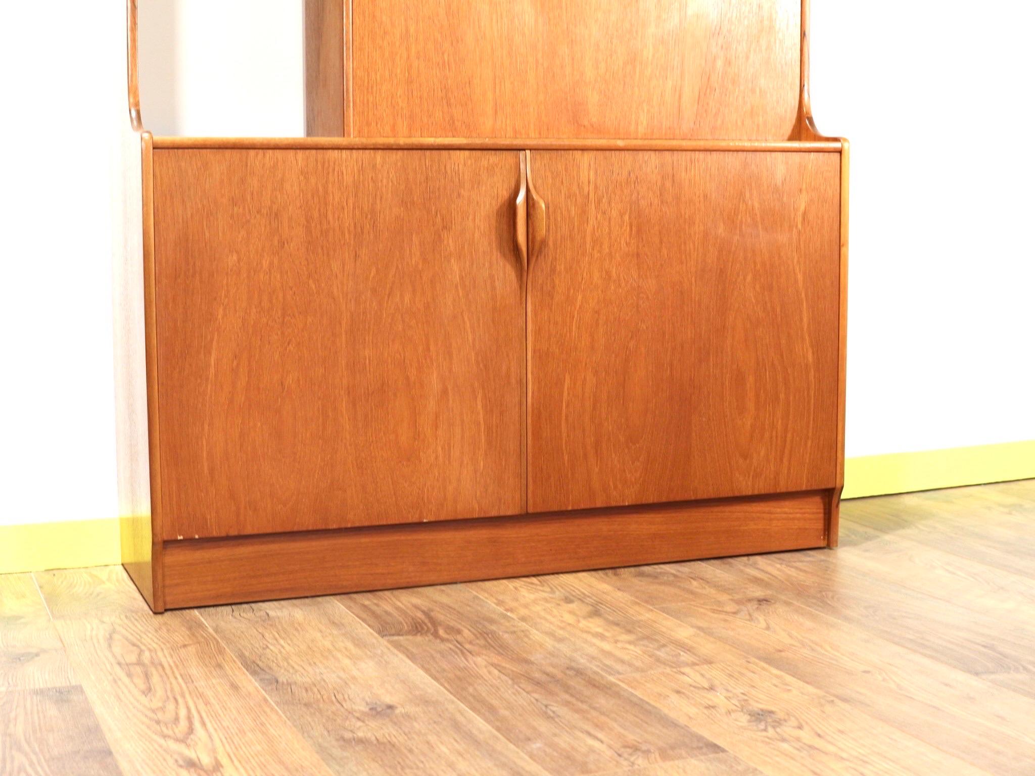 British Mid-Century Modern Teak Room Divider by S Form for Sutcliffe