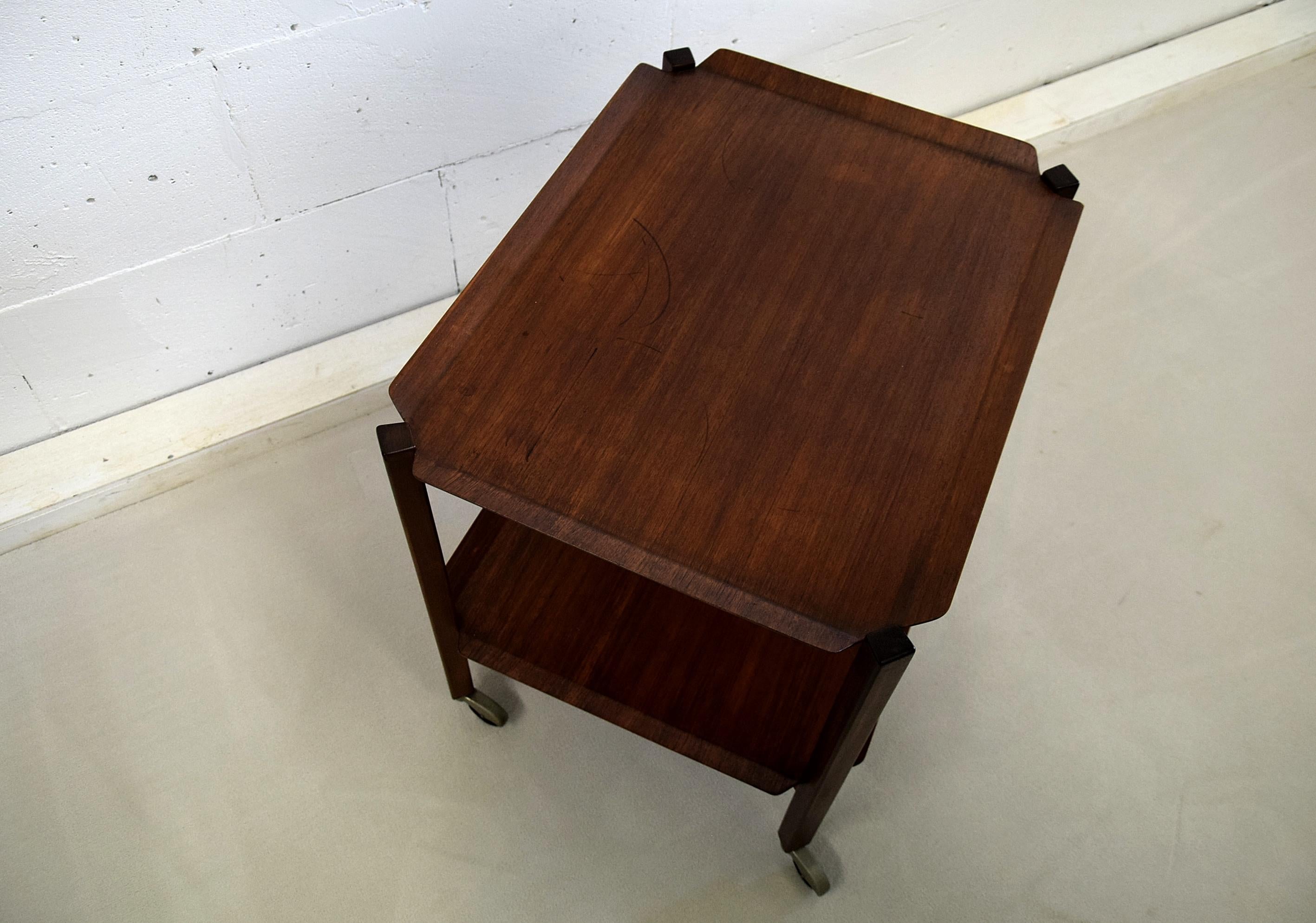 Mid-20th Century Mid Century Modern Teak Serving Trolley