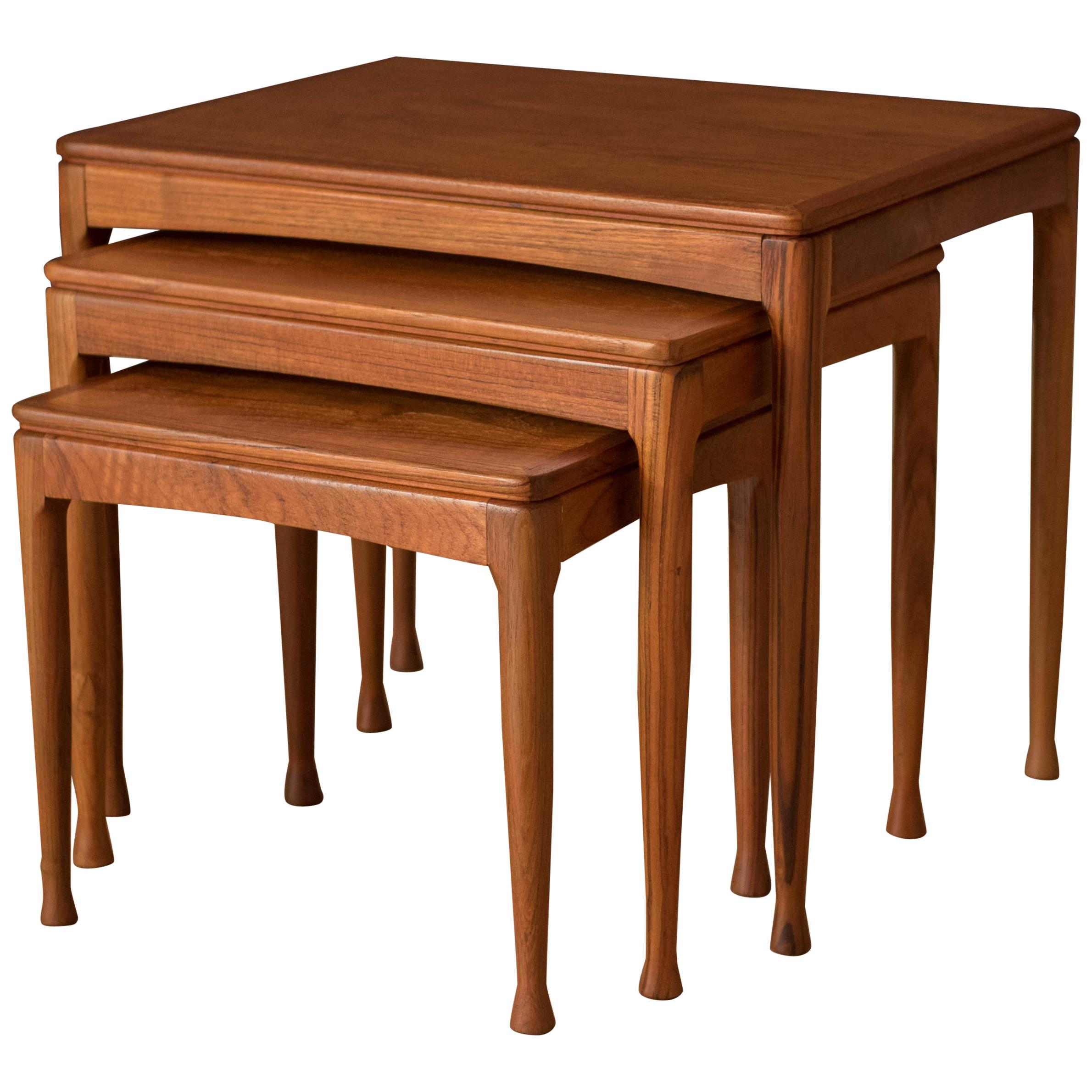 Mid-Century Modern Teak Set of Nesting Tables