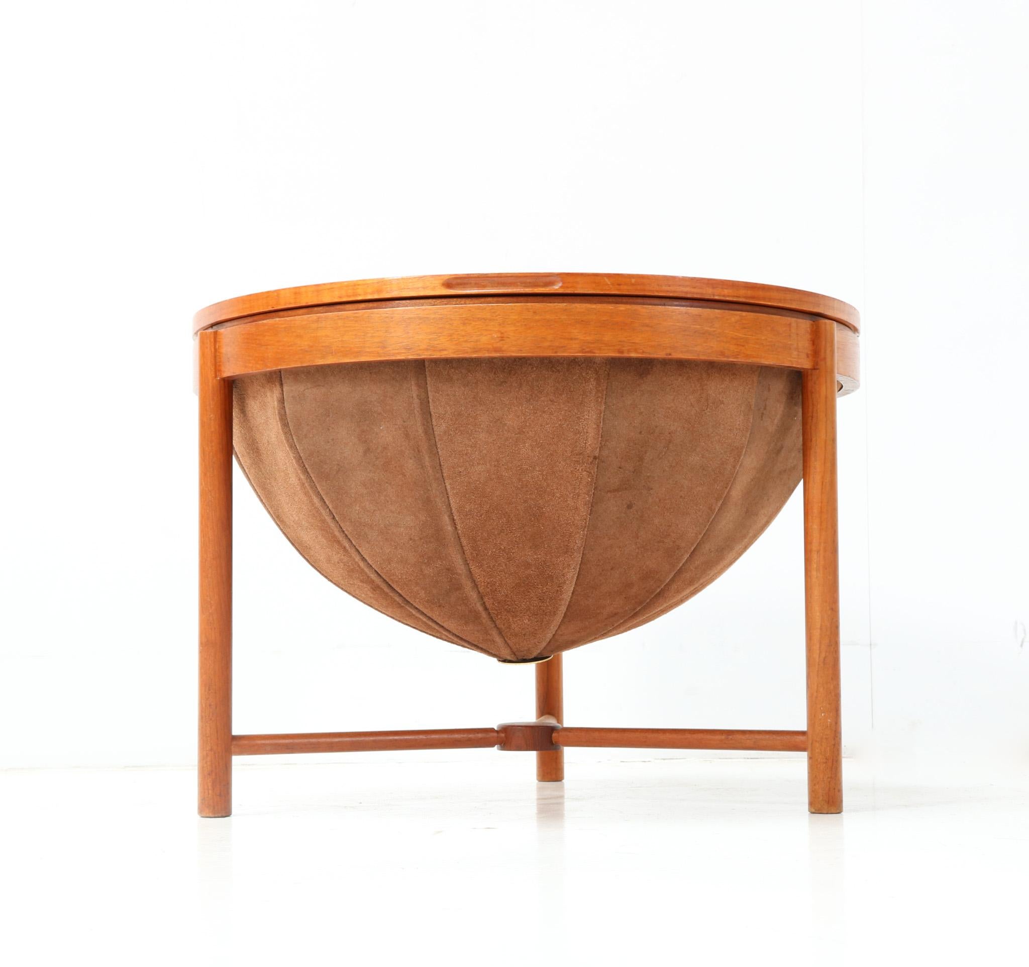 Mid-20th Century  Mid-Century Modern Teak Sewing Table by Rastad & Relling for Rasmus Solberg For Sale