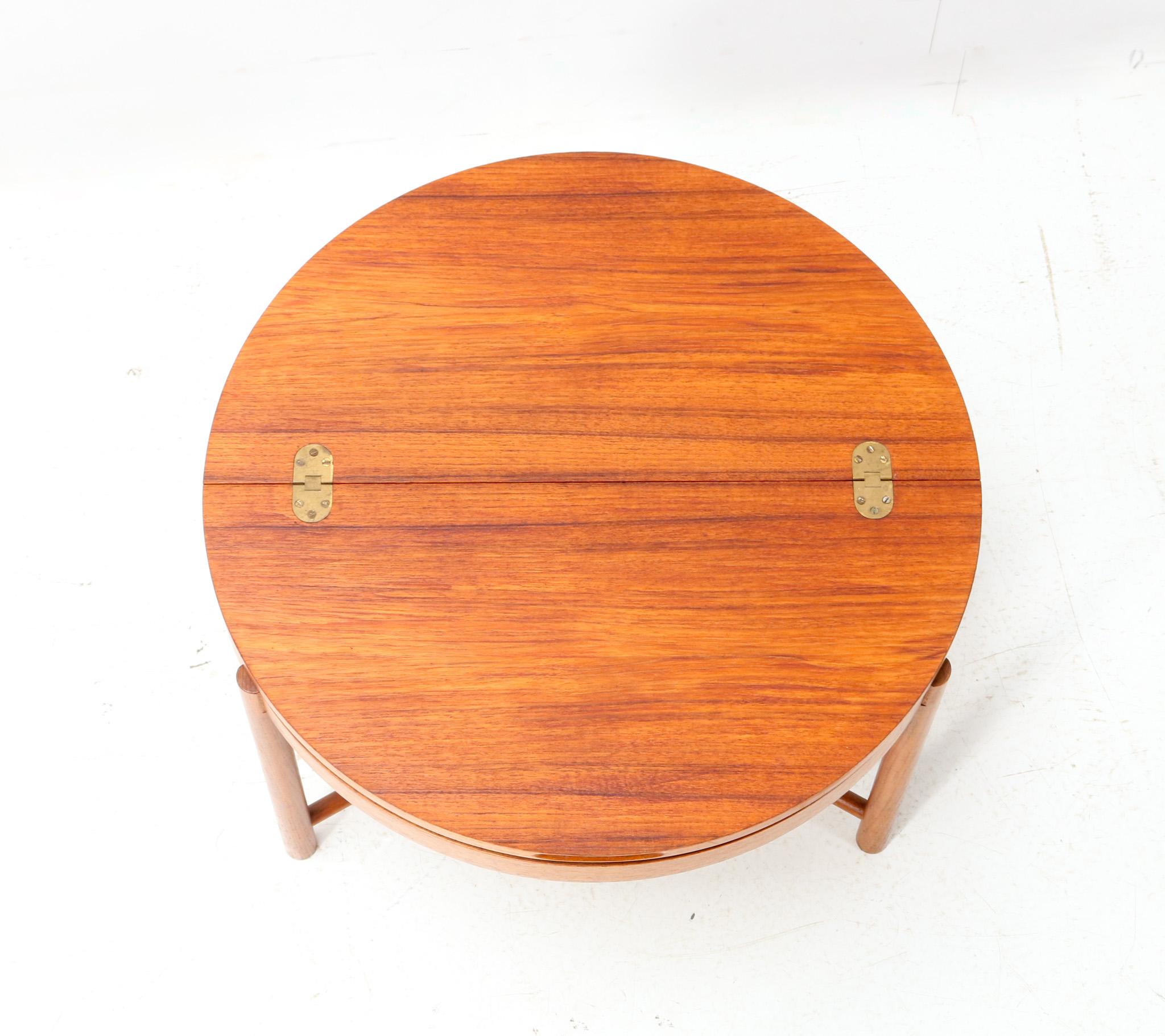  Mid-Century Modern Teak Sewing Table by Rastad & Relling for Rasmus Solberg For Sale 2