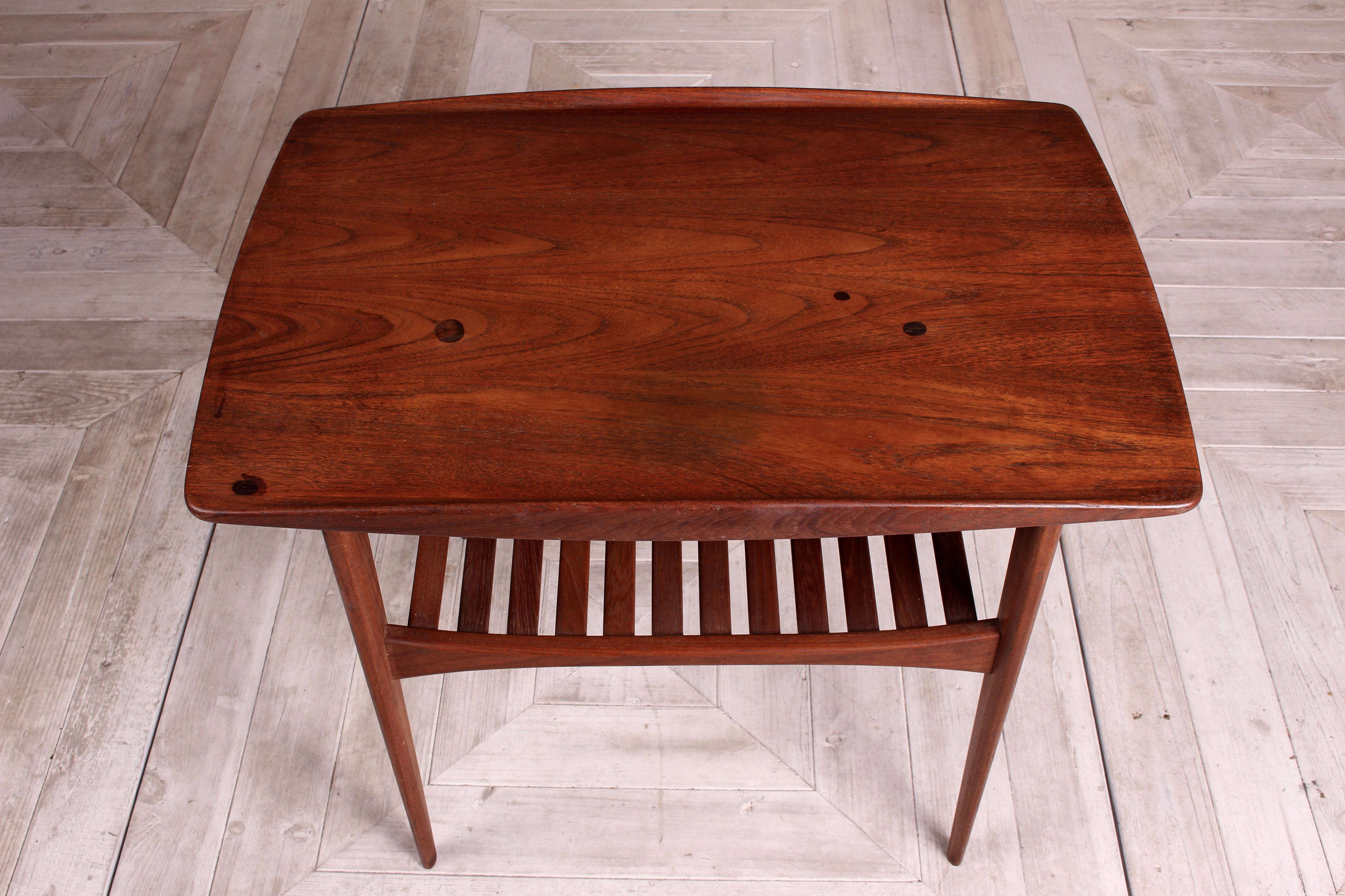 Mid-Century Modern Teak Side or Coffee Table by Tove and Edvard Kindt-Larsen 2