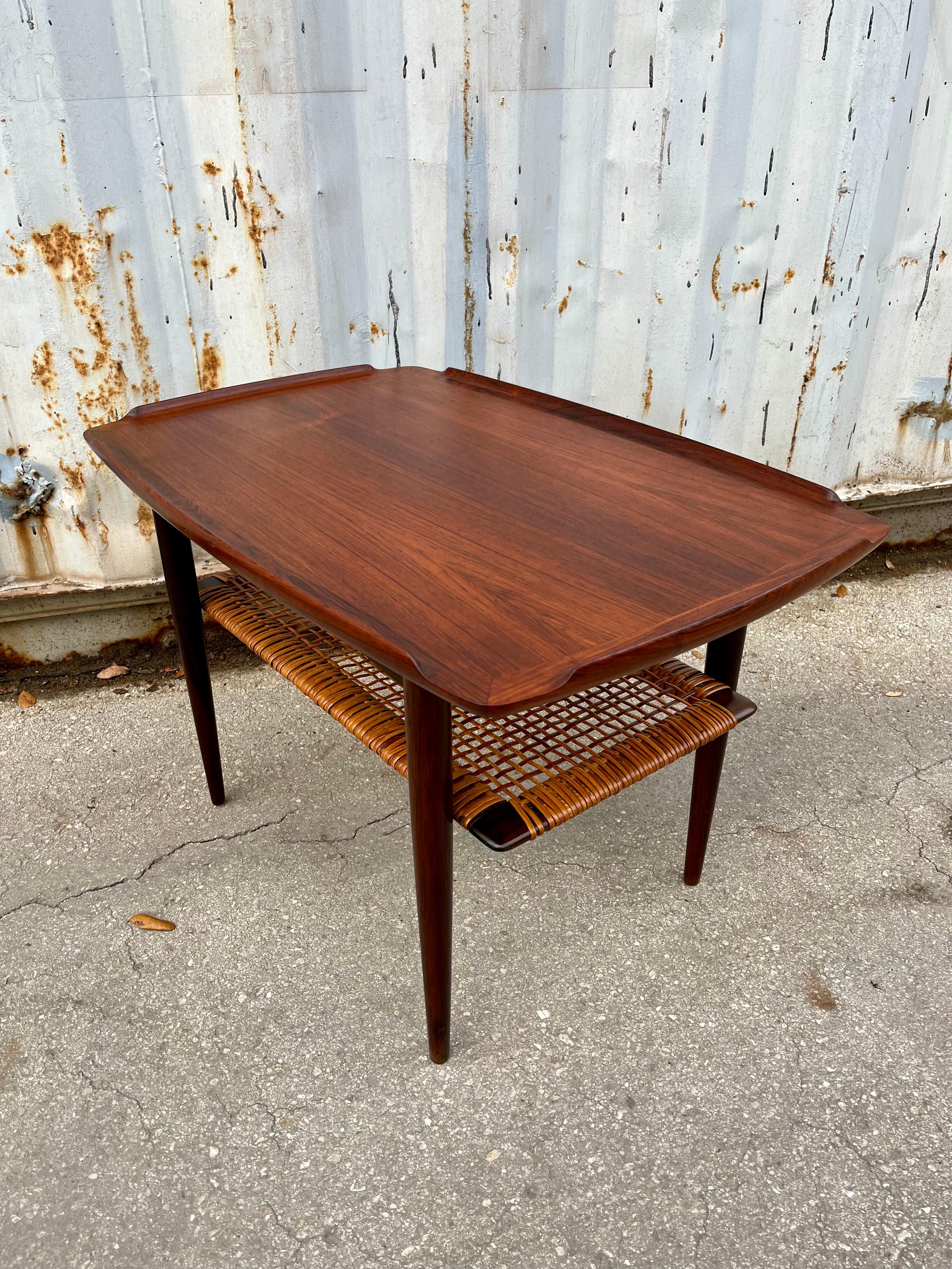 Mid Century Modern Teak Side Table by Poul Jensen for Selig, Denmark. C 1960s 7