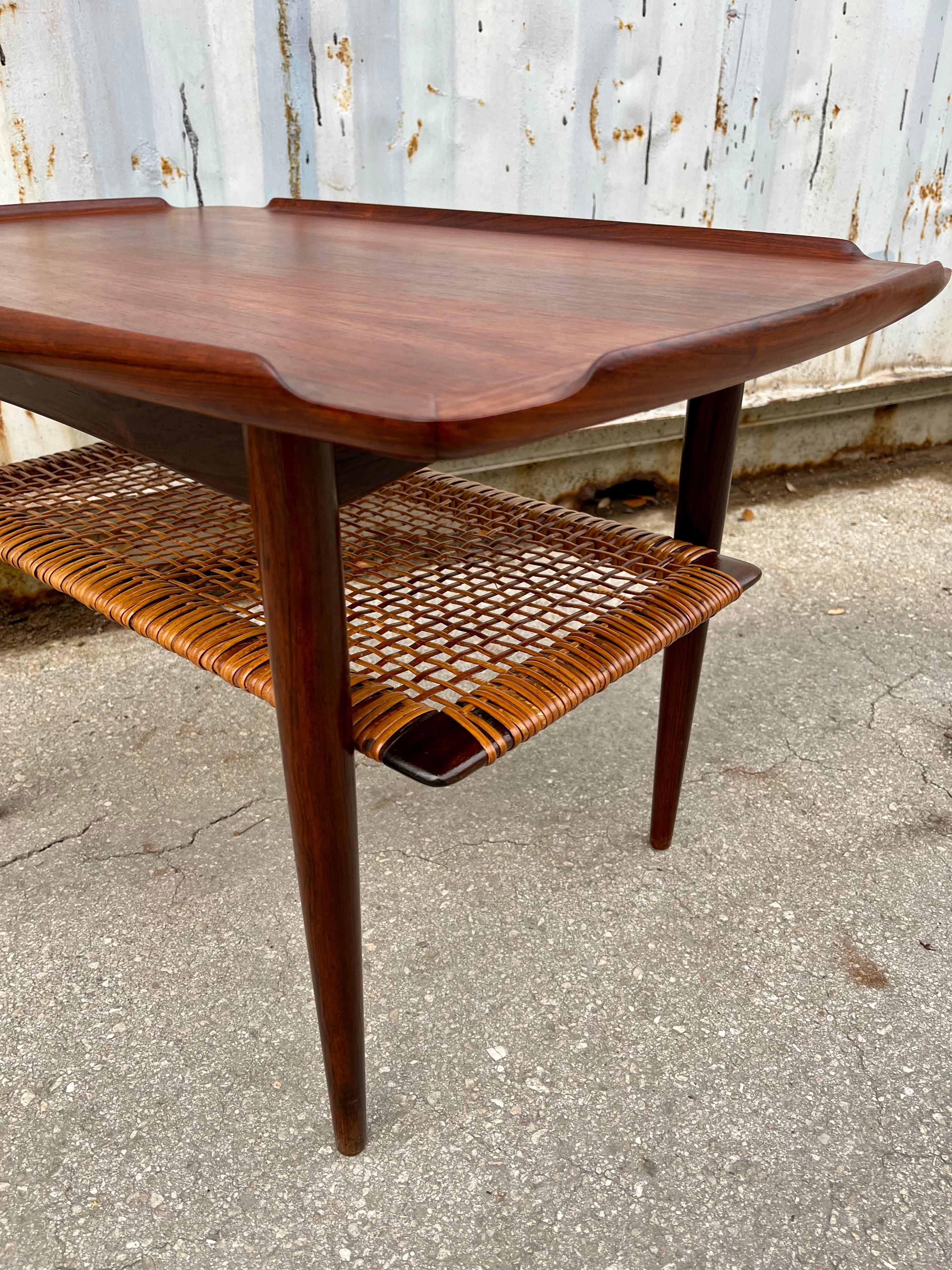 Mid Century Modern Teak Side Table by Poul Jensen for Selig, Denmark. C 1960s 9