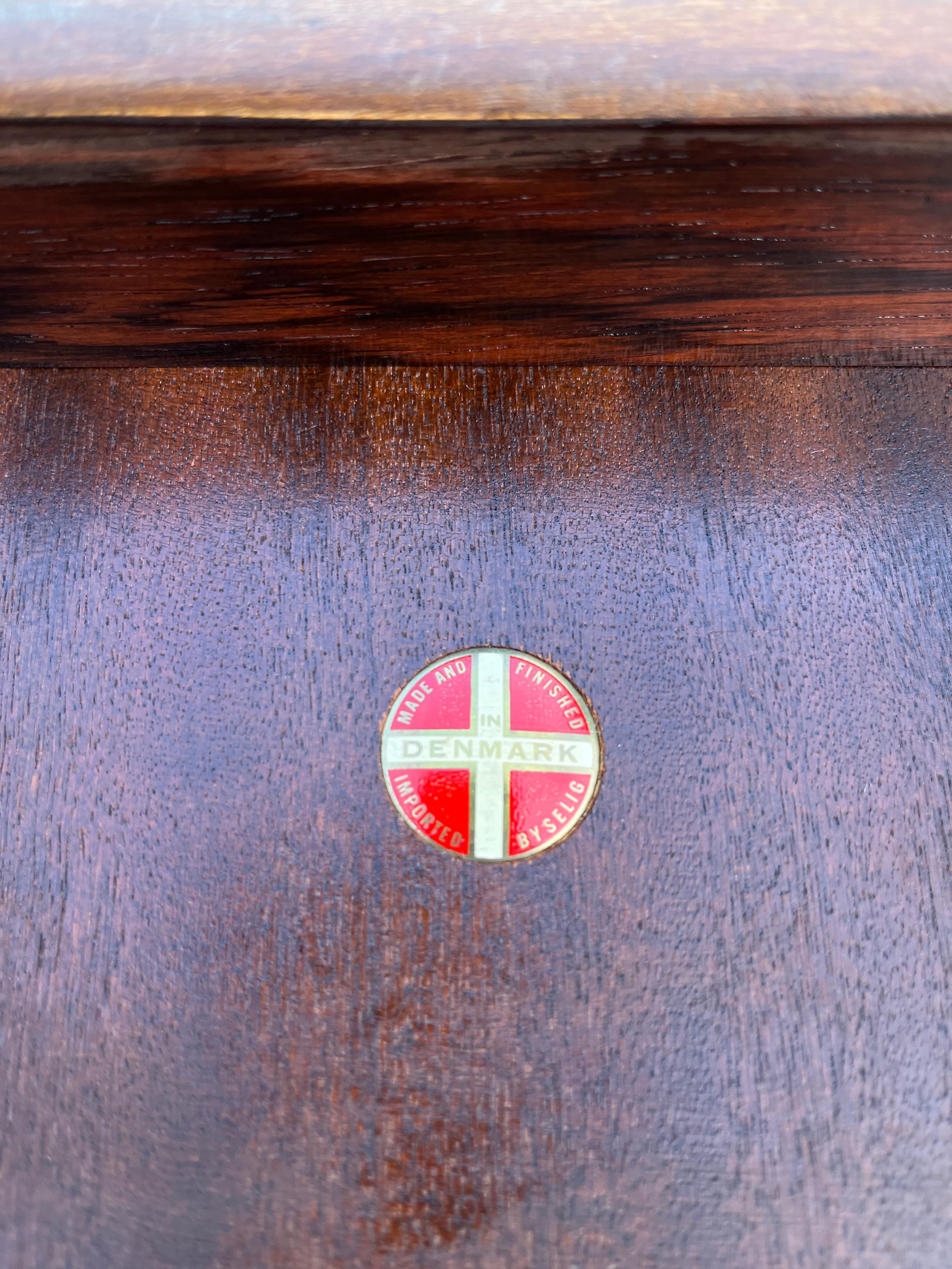 Mid Century Modern Teak Side Table by Poul Jensen for Selig, Denmark. C 1960s 12