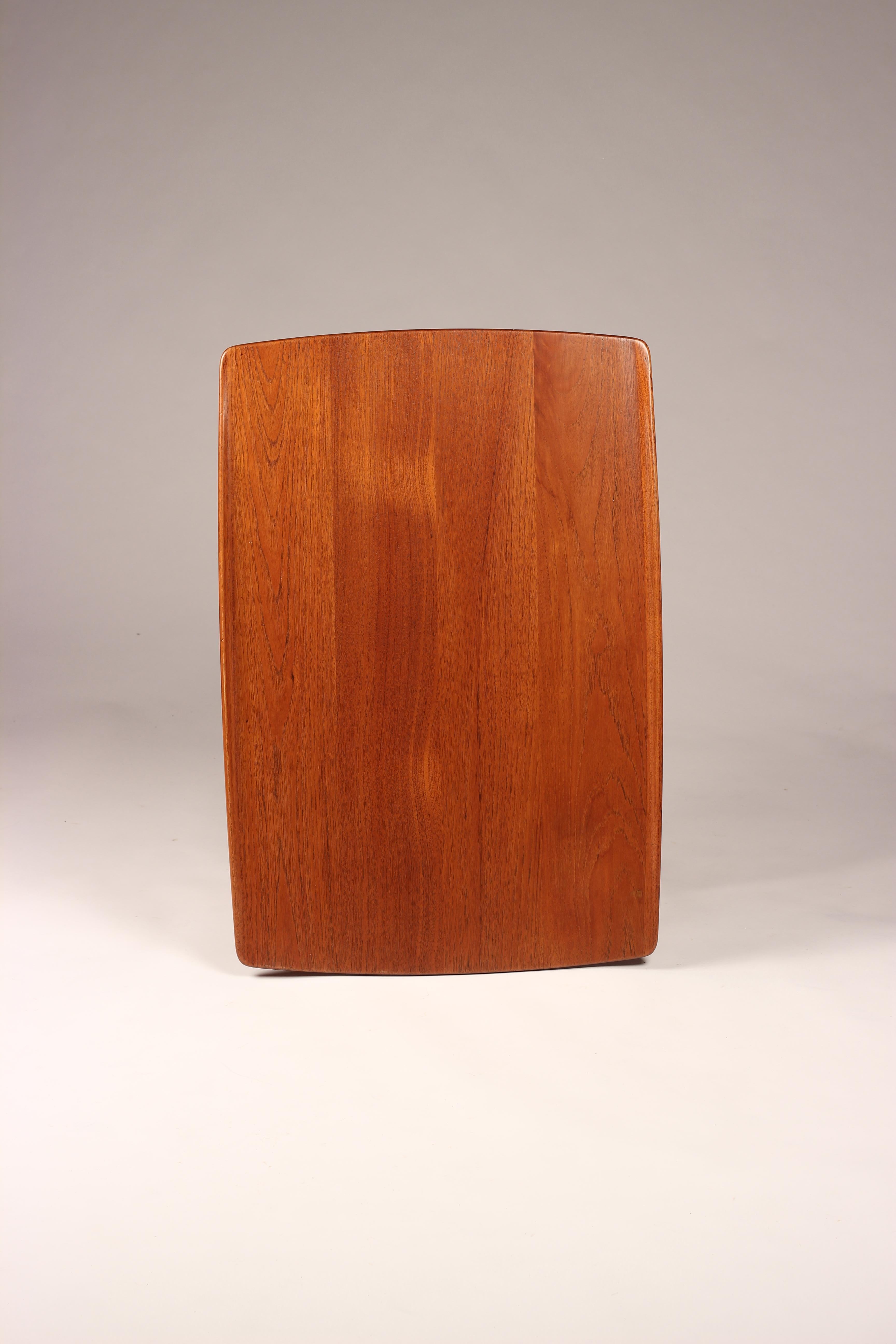 Danish Scandinavian Modern Teak Side Table by Tove and Edvard Kindt-Larsen For Sale