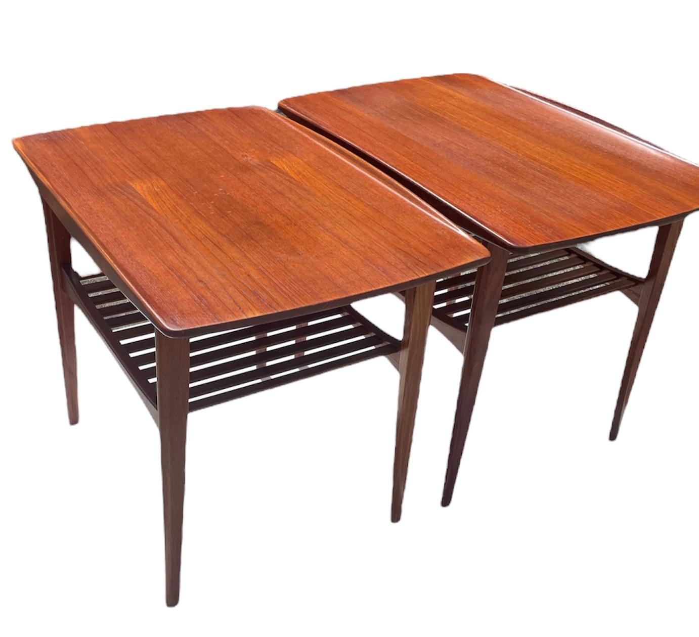 Woodwork Mid-Century Modern Teak Side Tables by Tove and Edvard
