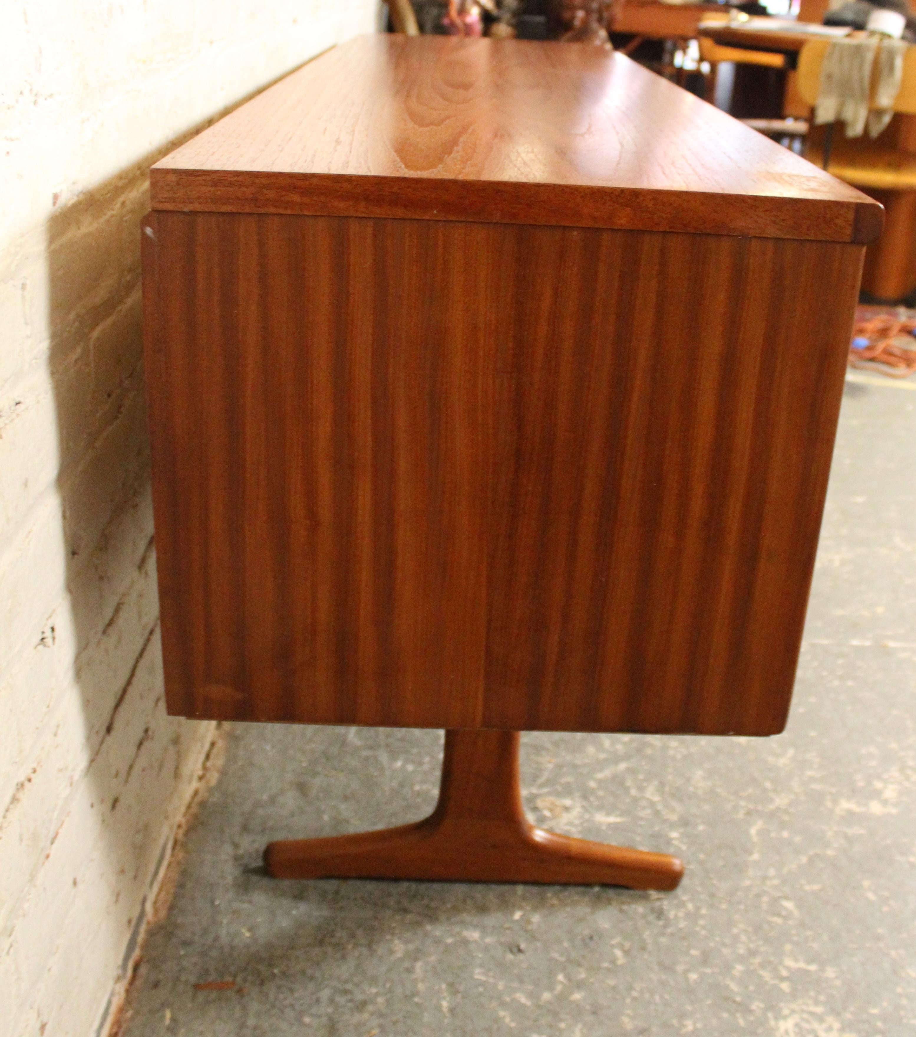 Carved Mid-Century Modern Teak Sideboard by Austinsuite For Sale