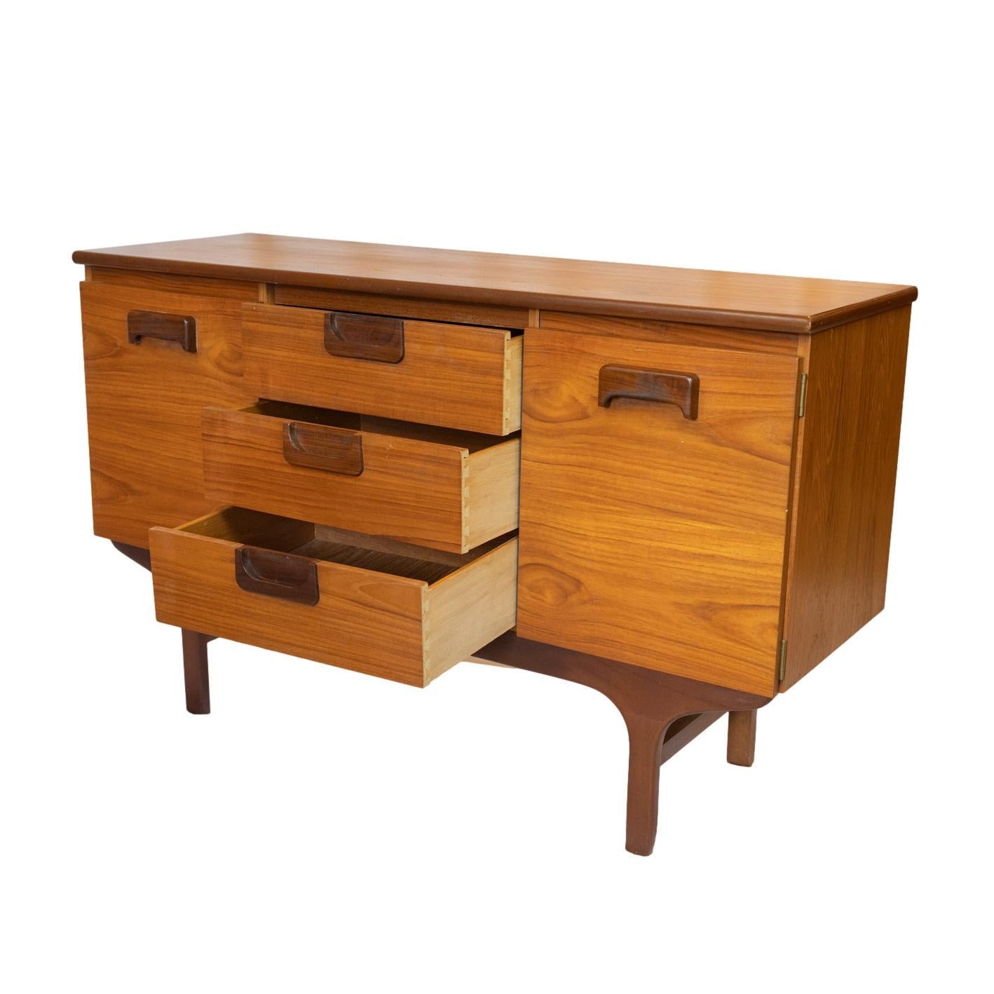 Mid-Century Modern Teak Sideboard by G-Plan, English, circa 1965 In Good Condition For Sale In Banner Elk, NC