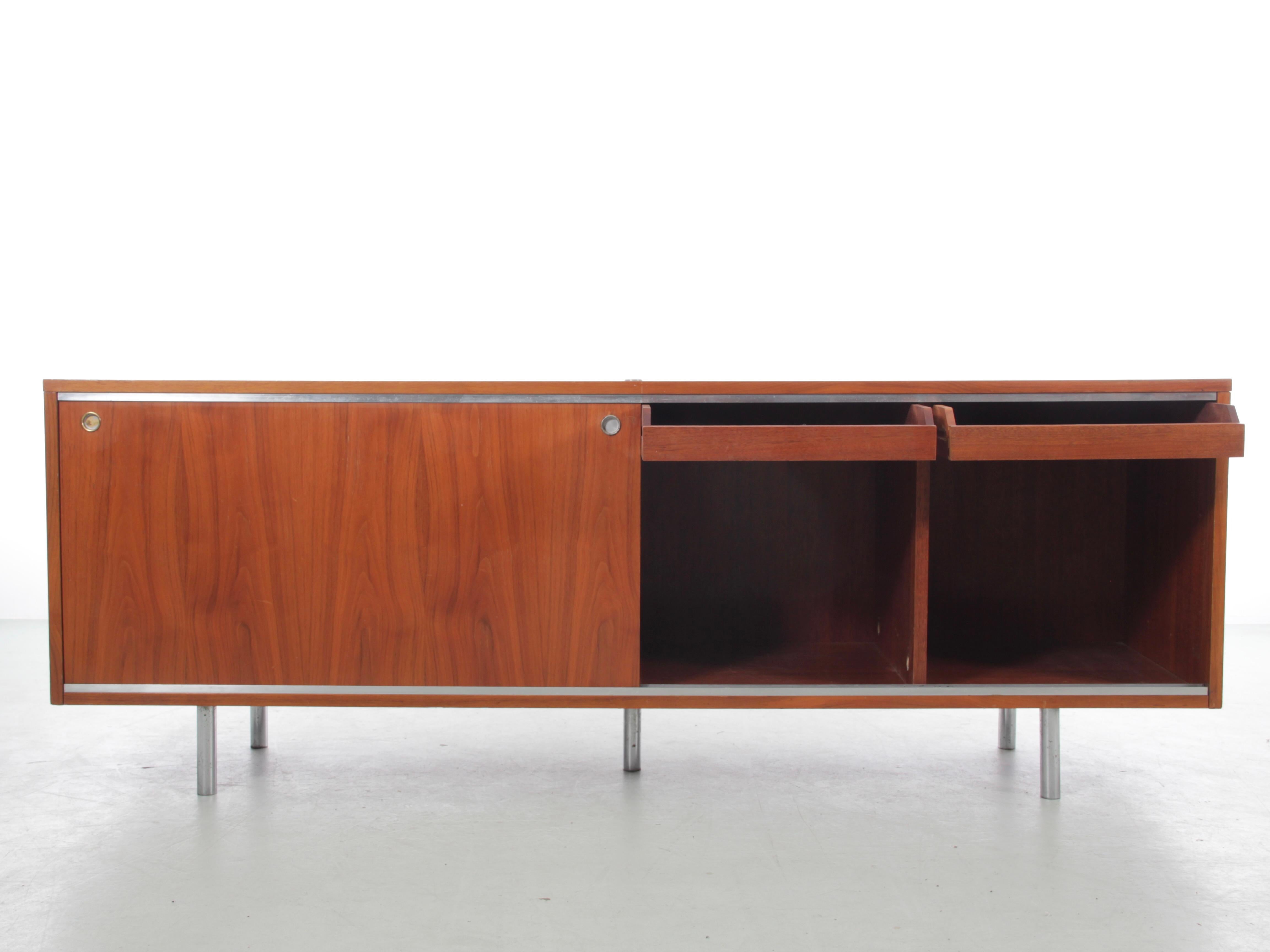 Scandinavo moderno Credenza in teak della modernità di metà secolo di George Nelson per Herman Miller in vendita