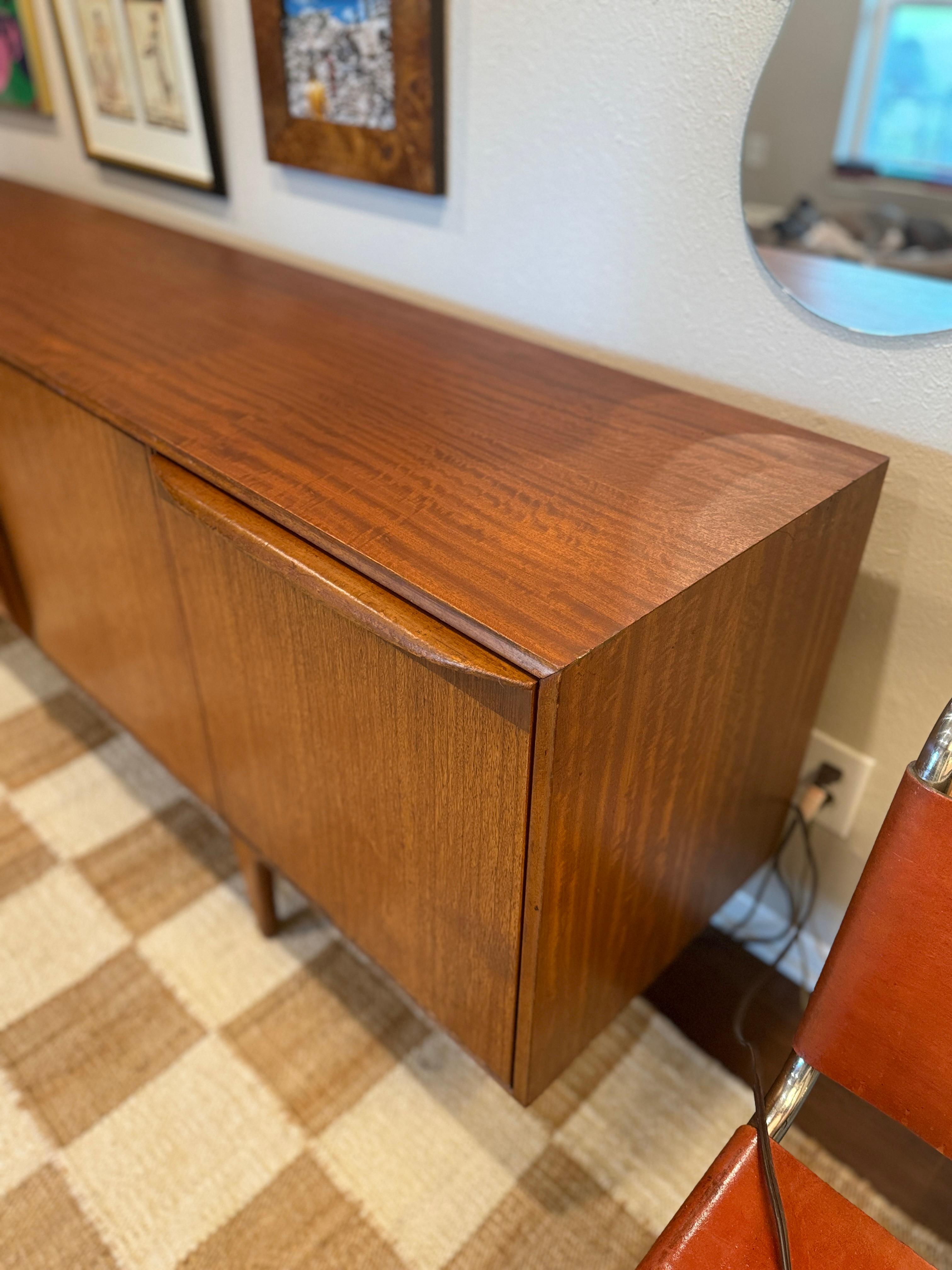 Veneer Mid Century Modern teak sideboard by Scottish Furniture Maker McIntosh 1960s