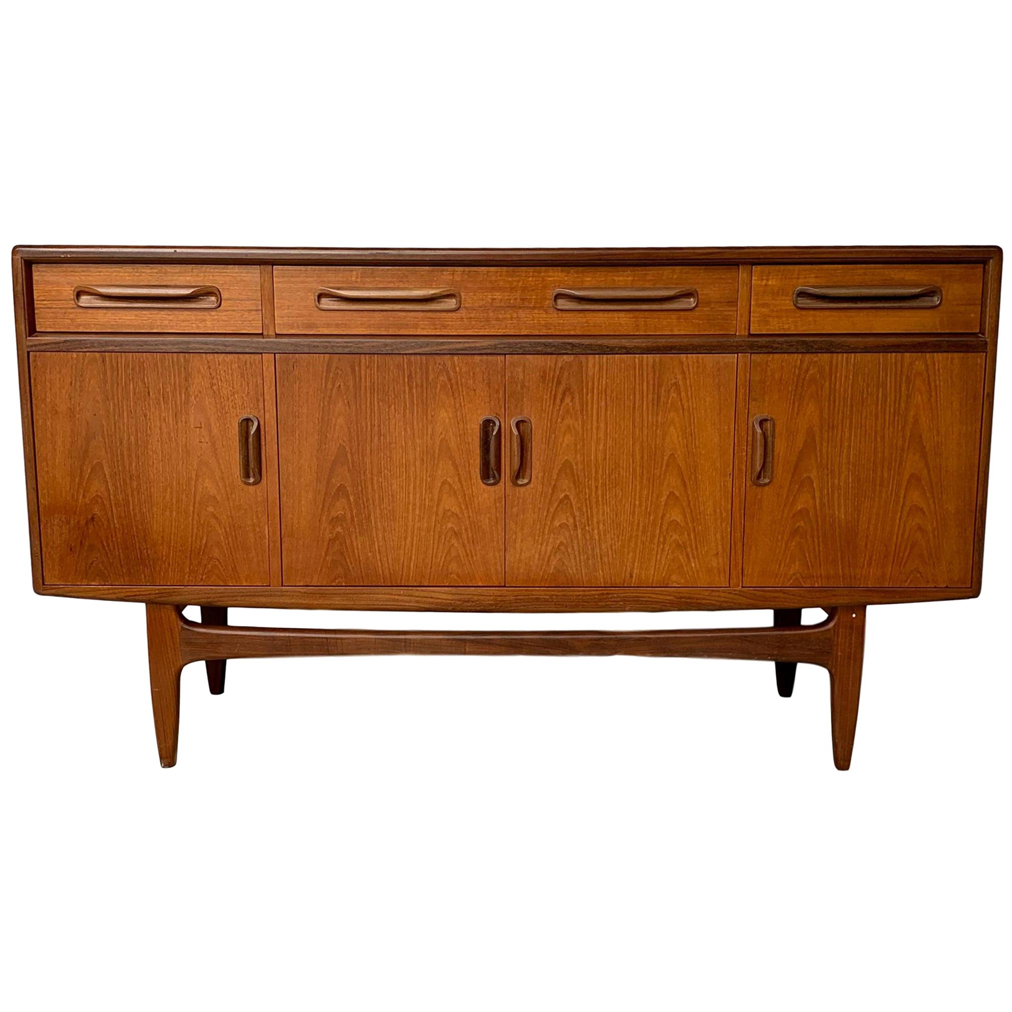 MidCentury Modern Teak Sideboard Credenza by GPlan, English, circa