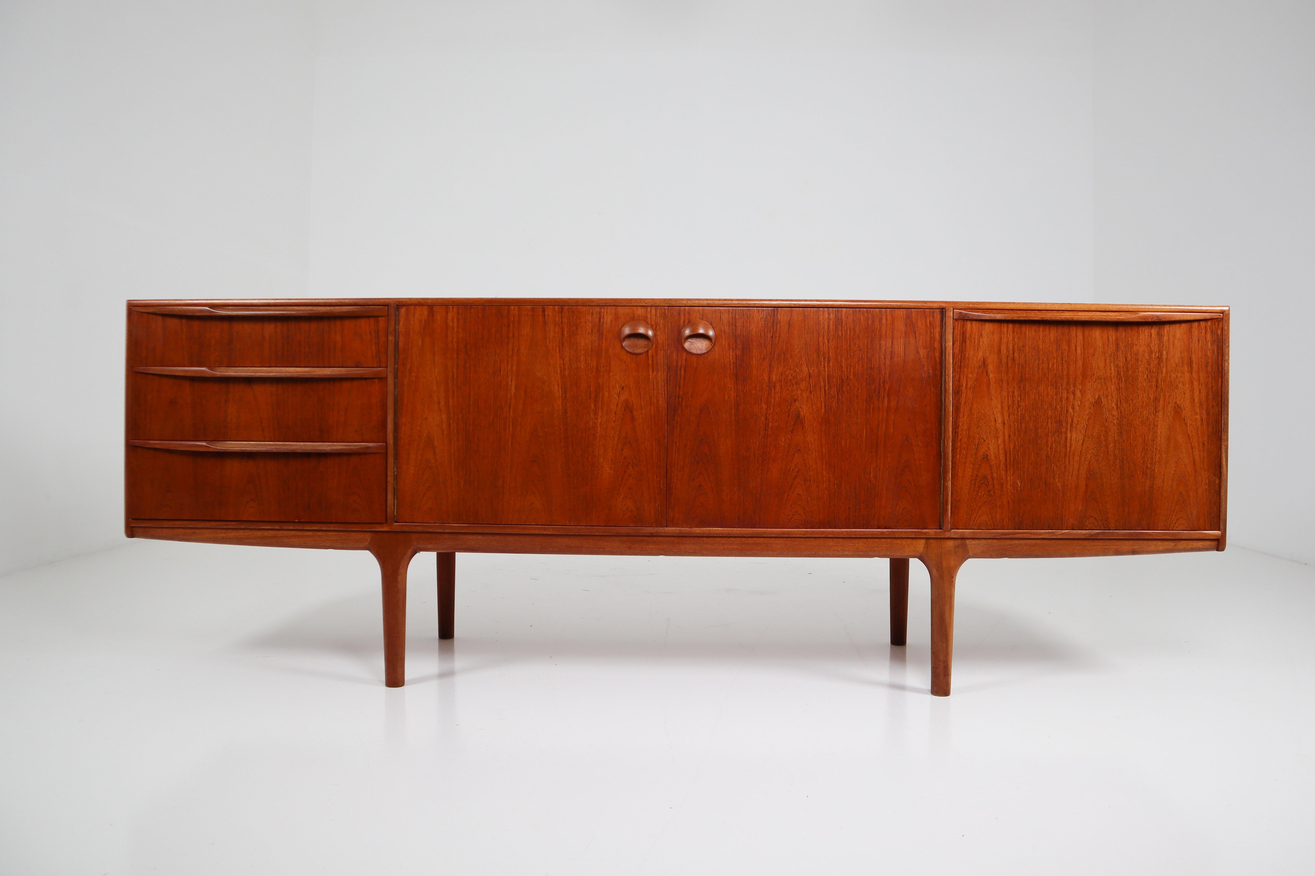 Mid-Century Modern Teak Sideboard Credenza by Tom Robertson for A.H. McIntosh 4