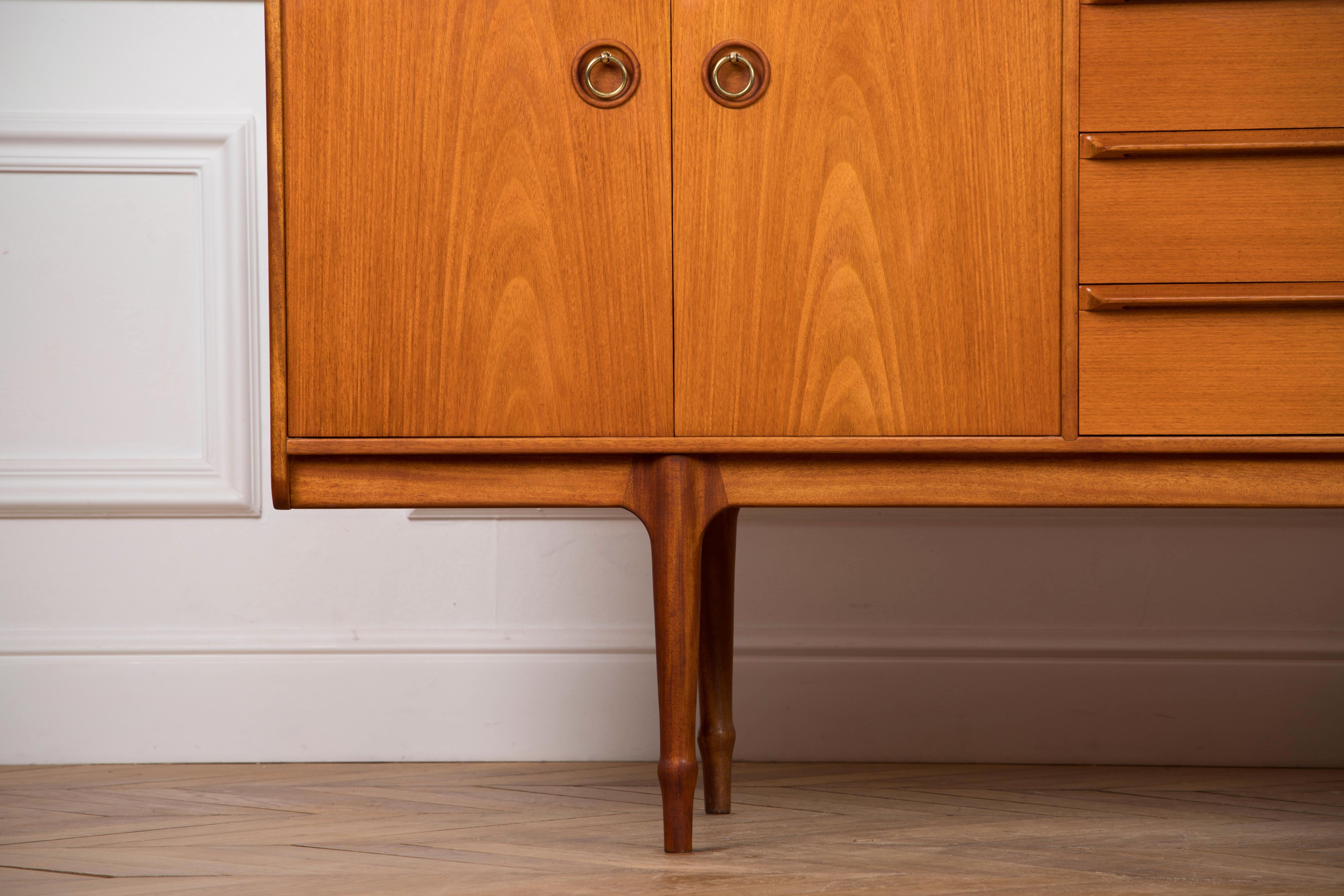 Mid-Century Modern Teak Sideboard Credenza by Tom Robertson for A.H. McIntosh 7