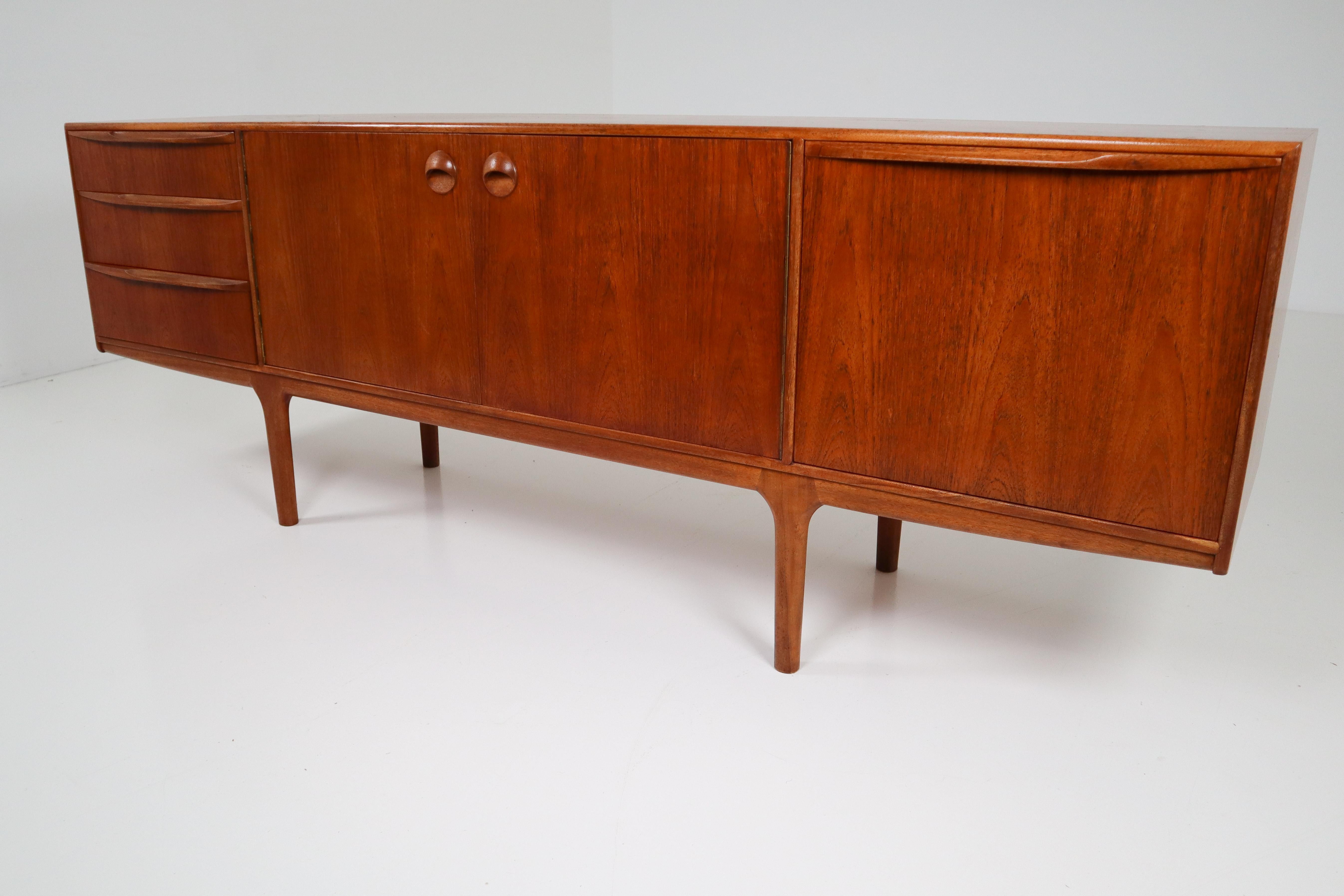 Scandinavian Modern Mid-Century Modern Teak Sideboard Credenza by Tom Robertson for A.H. McIntosh