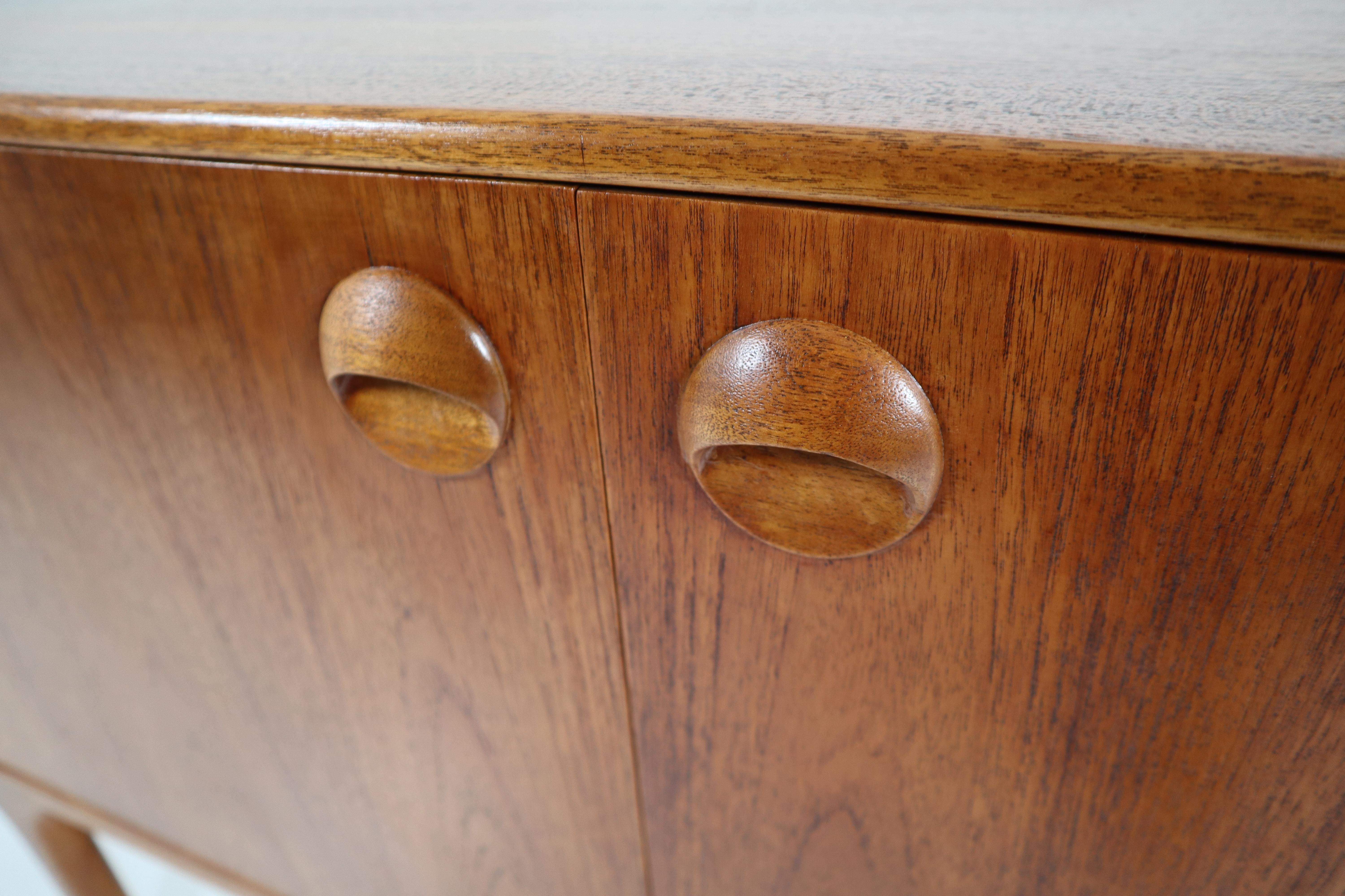 Mid-Century Modern Teak Sideboard Credenza by Tom Robertson for A.H. McIntosh 1