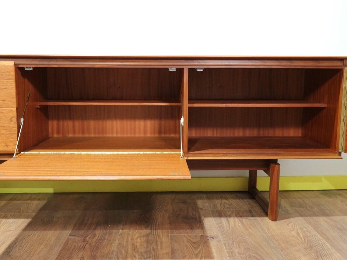Mid-Century Modern Teak Sideboard Credenza by White and Newton Danish Style 3