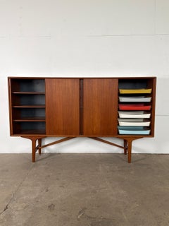 Mid-Century Modern Teak Sideboard with Colored Drawers, circa 1960s
