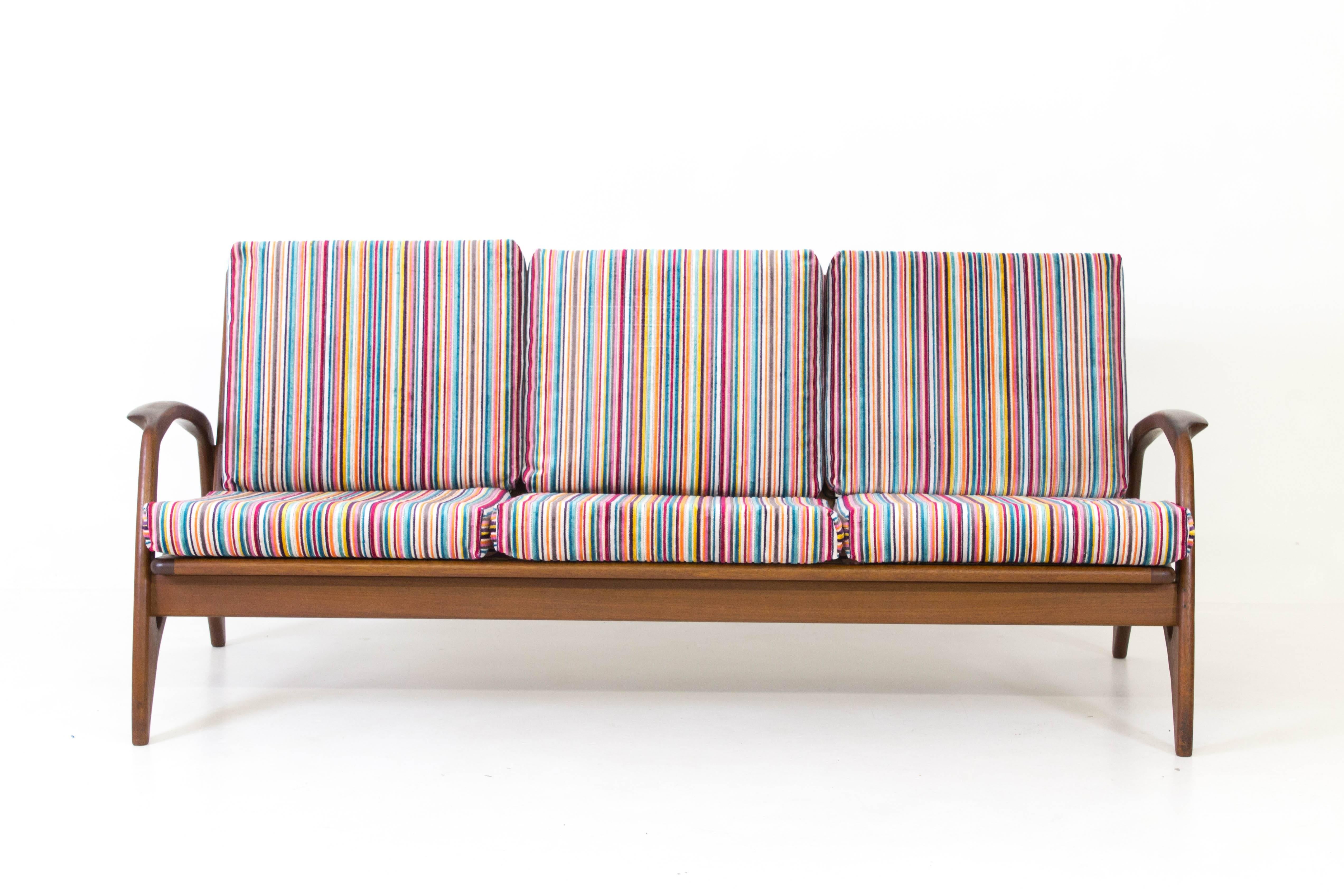 Mid-20th Century Mid-Century Modern Teak Sofa or Bench by De Ster Gelderland, 1960s