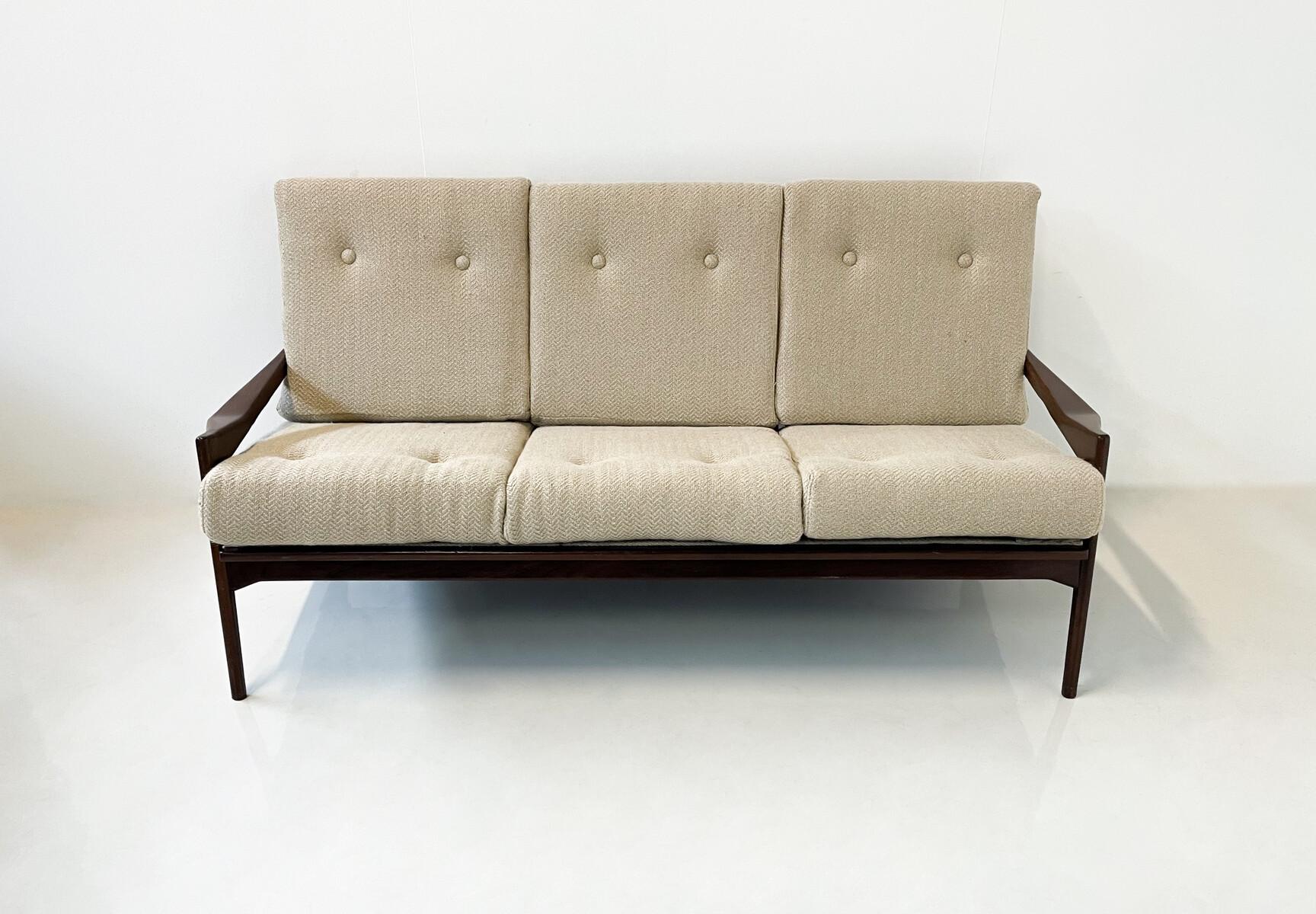 Mid-Century Modern Teak Sofa, skandinavisch, 1960er Jahre (Skandinavisch) im Angebot