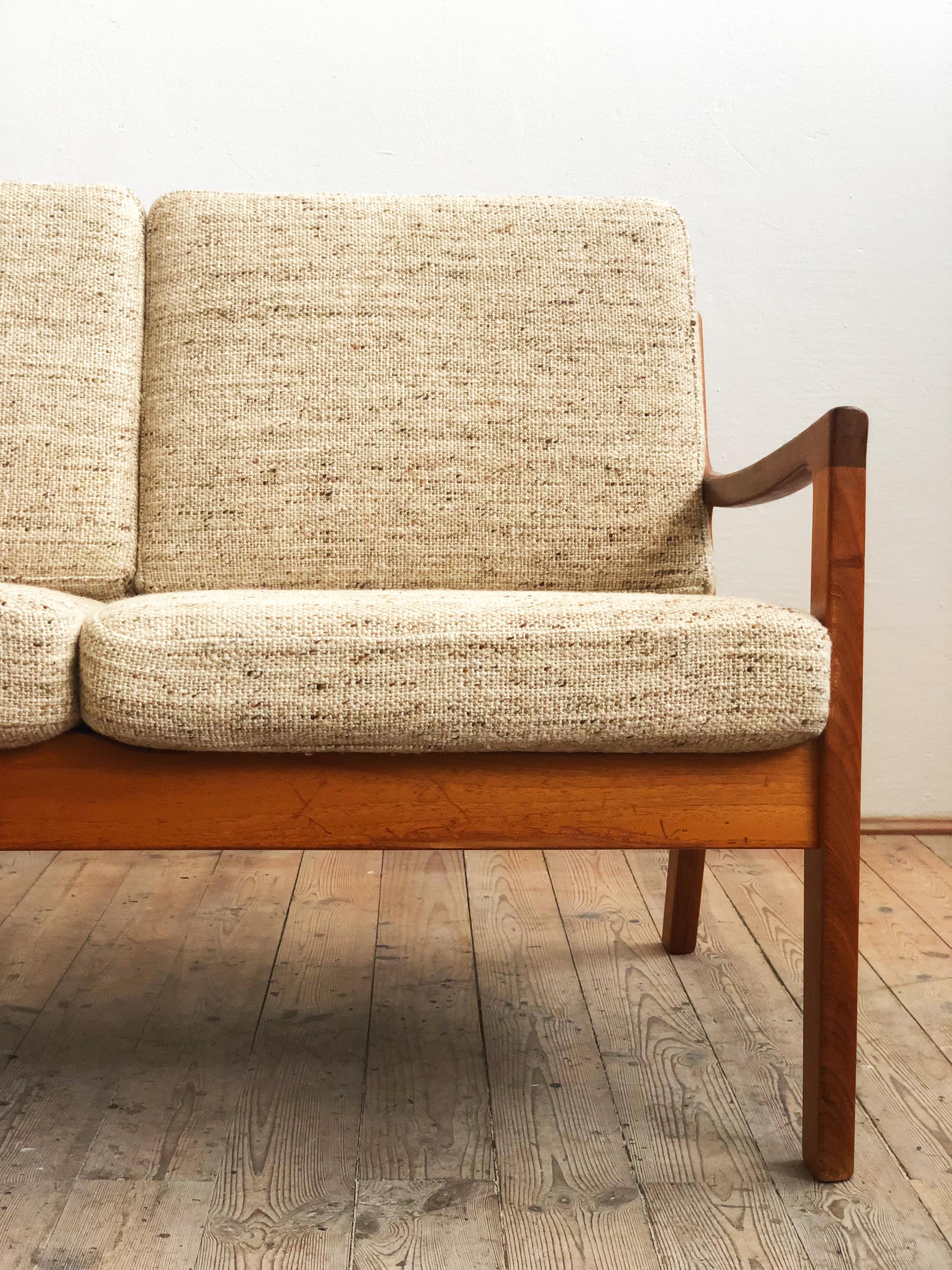 Mid-Century Modern Teak Sofa, Senator Series by Ole Wanscher for Cado 9