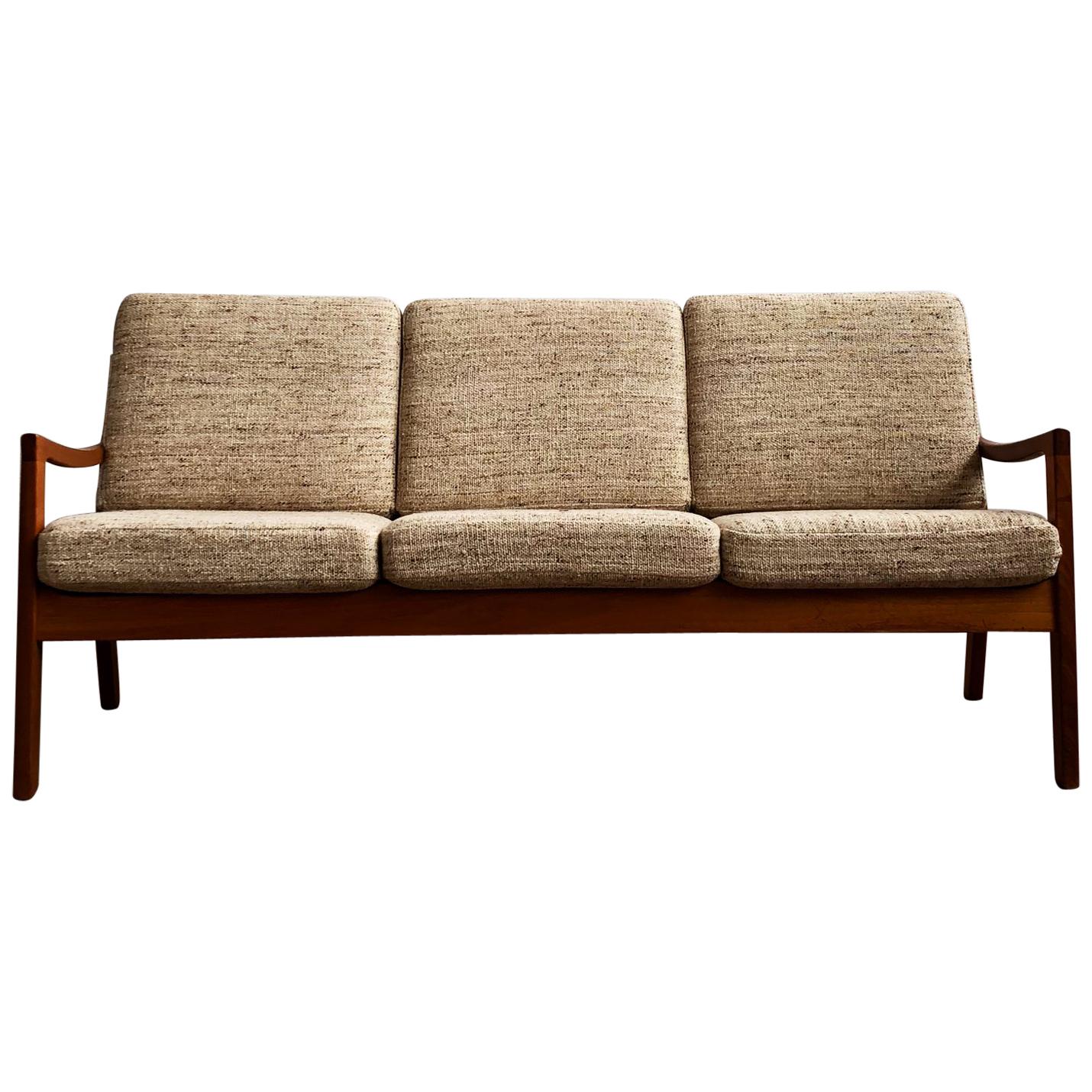 Mid-Century Modern Teak Sofa, Senator Series by Ole Wanscher for Cado