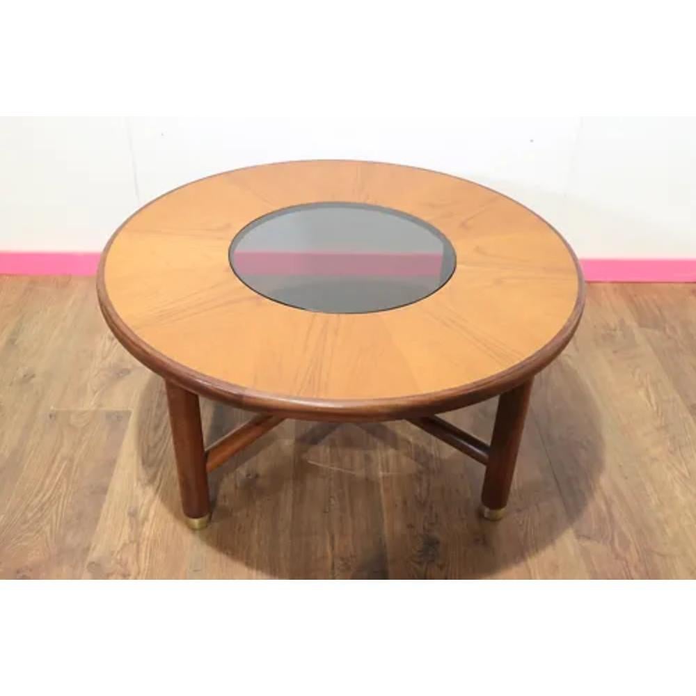 Mid Century Modern Teak Sunburst Coffee Table by Mcintosh 8
