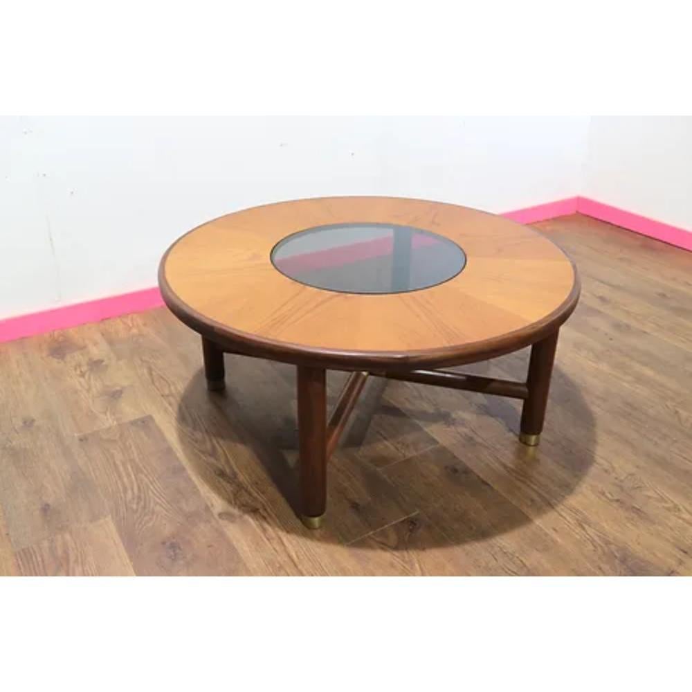 Mid-Century Modern Mid Century Modern Teak Sunburst Coffee Table by Mcintosh
