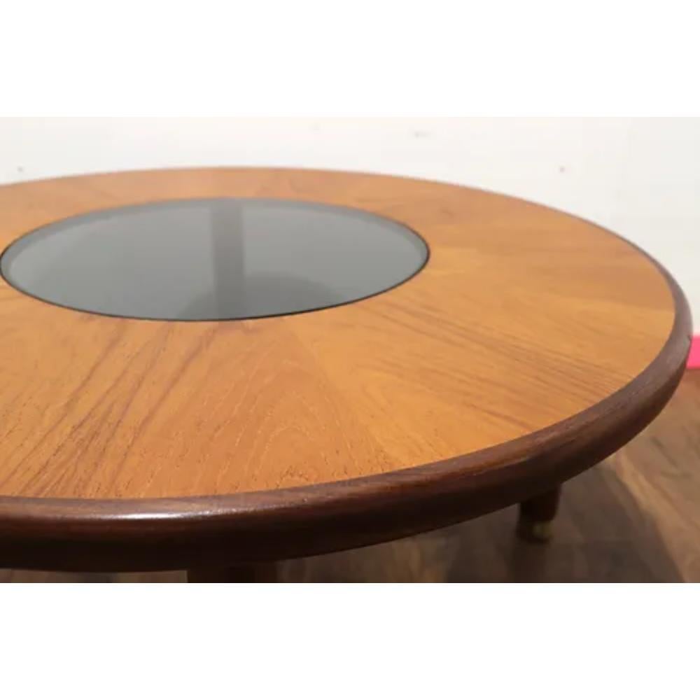 Mid Century Modern Teak Sunburst Coffee Table by Mcintosh 3