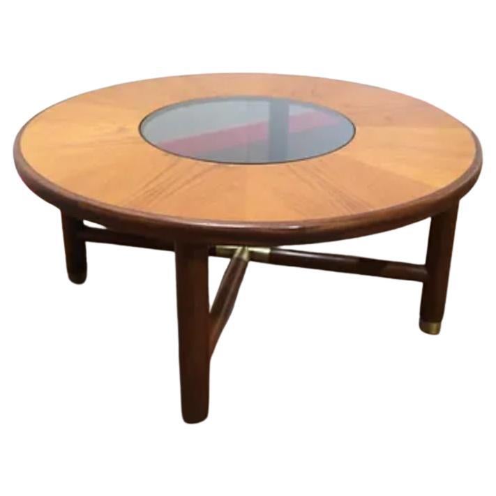 Mid Century Modern Teak Sunburst Coffee Table by Mcintosh For Sale