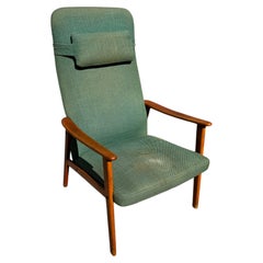 Mid Century Modern Teak Swedish High Back Armchair