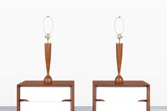Mid-Century Modern Teak Table Lamps by ESA