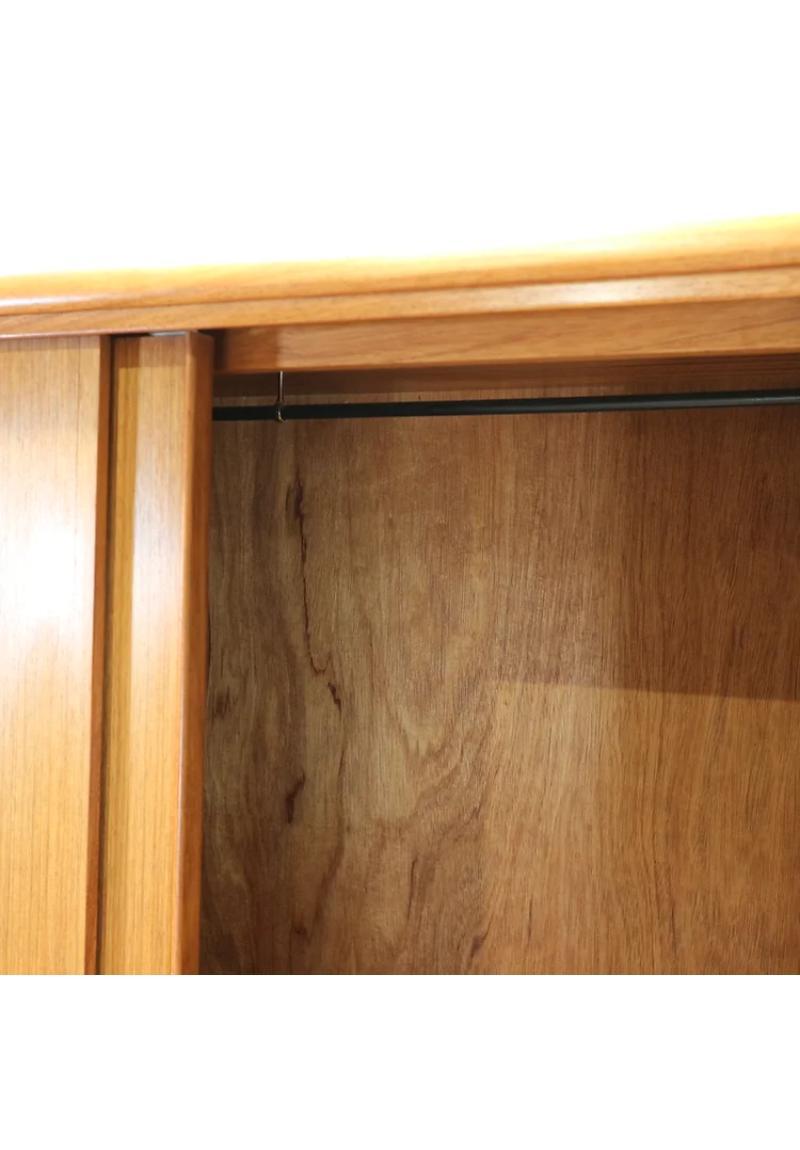 Mid Century Modern Teak Triple Amoire Wardrobe by Austinsuite In Good Condition In Los Angeles, CA