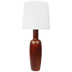 Mid-Century Modern Teak Turned Table Lamp