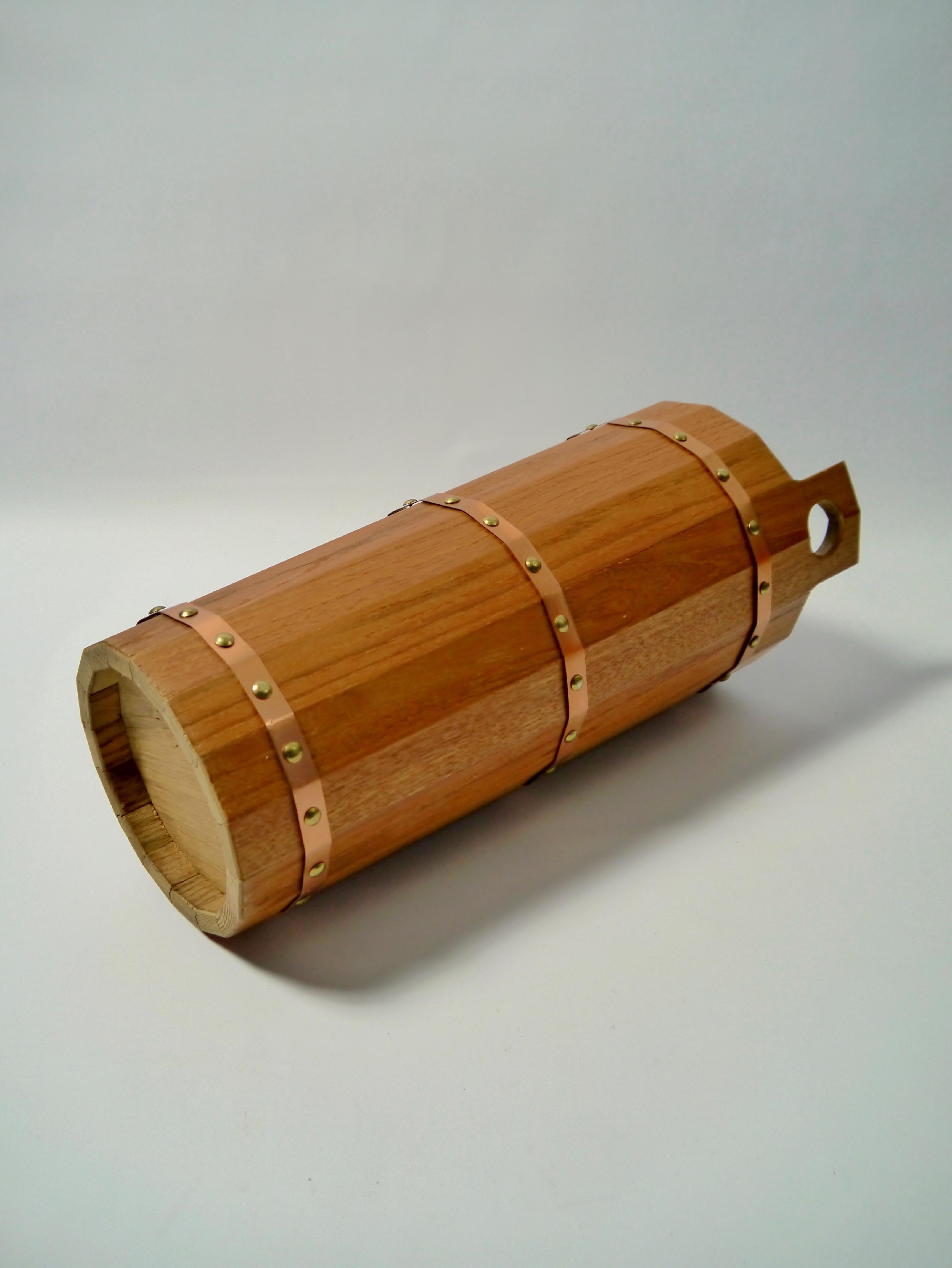 20th Century Mid-Century Modern Teak Umbrella Holder by JH Fabrikerna, Sweden, 1950s For Sale