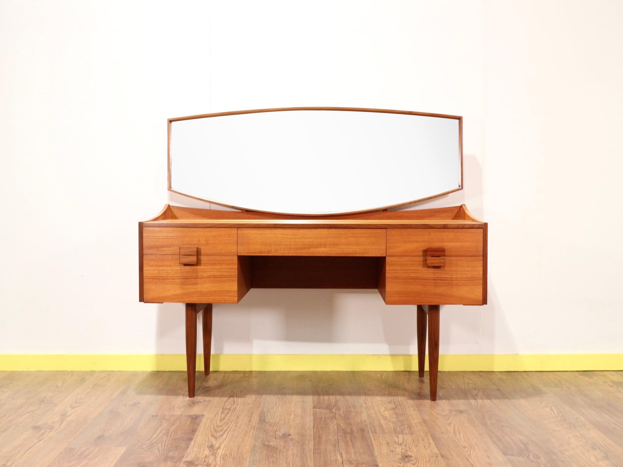 Mid-Century Modern Teak Vanity Desk by Kofod Larsen for G Plan Danish Style Desk 3