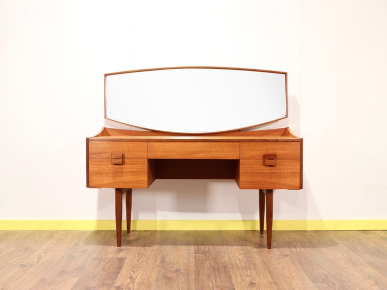Mid-Century Modern Teak Vanity Desk by Kofod Larsen for G Plan Danish Style Desk For Sale 5