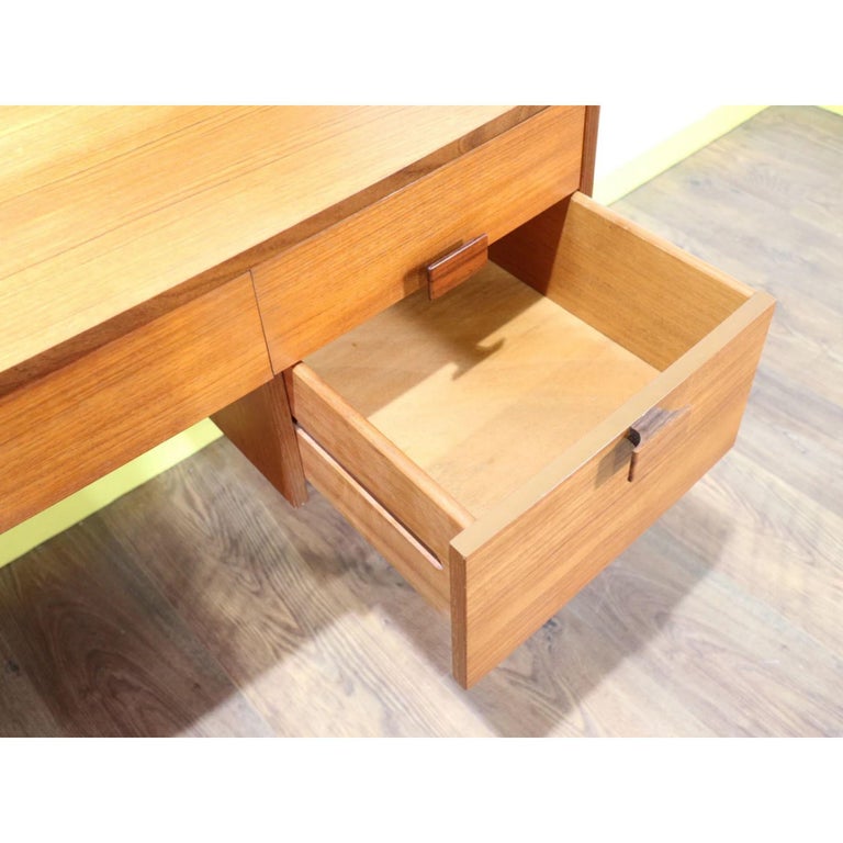 20th Century Mid-Century Modern Teak Vanity Desk by Kofod Larsen for G Plan Danish Style Desk For Sale